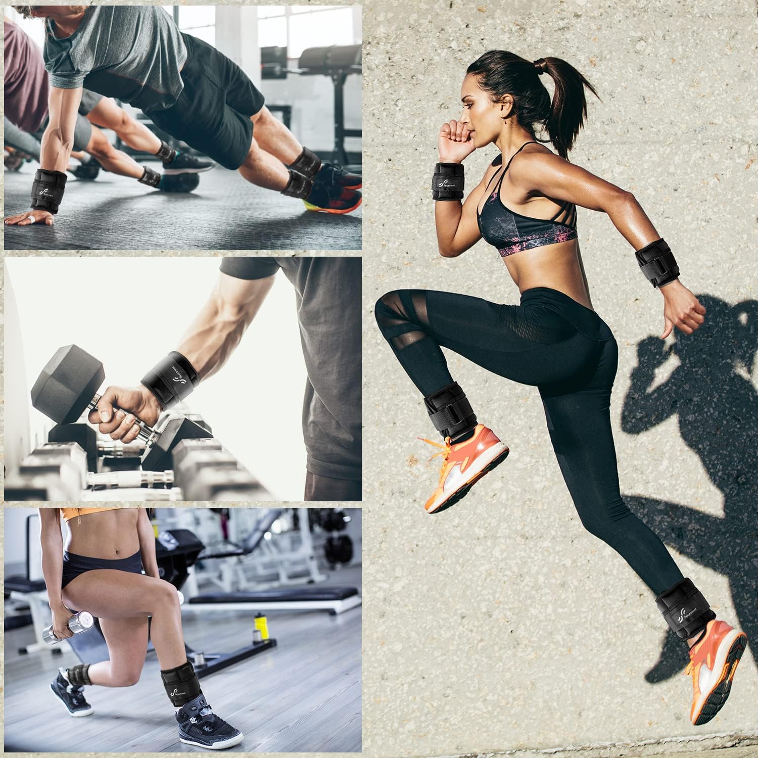 Sportneer Adjustable Ankle and Wrist Weights for Women Pair of 4lb/13lb - Image 7