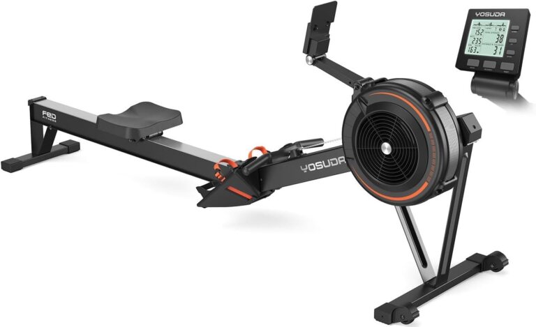 YOSUDA R2 Rowing Machine for Home, Air Rower with Self-Powered Monitor