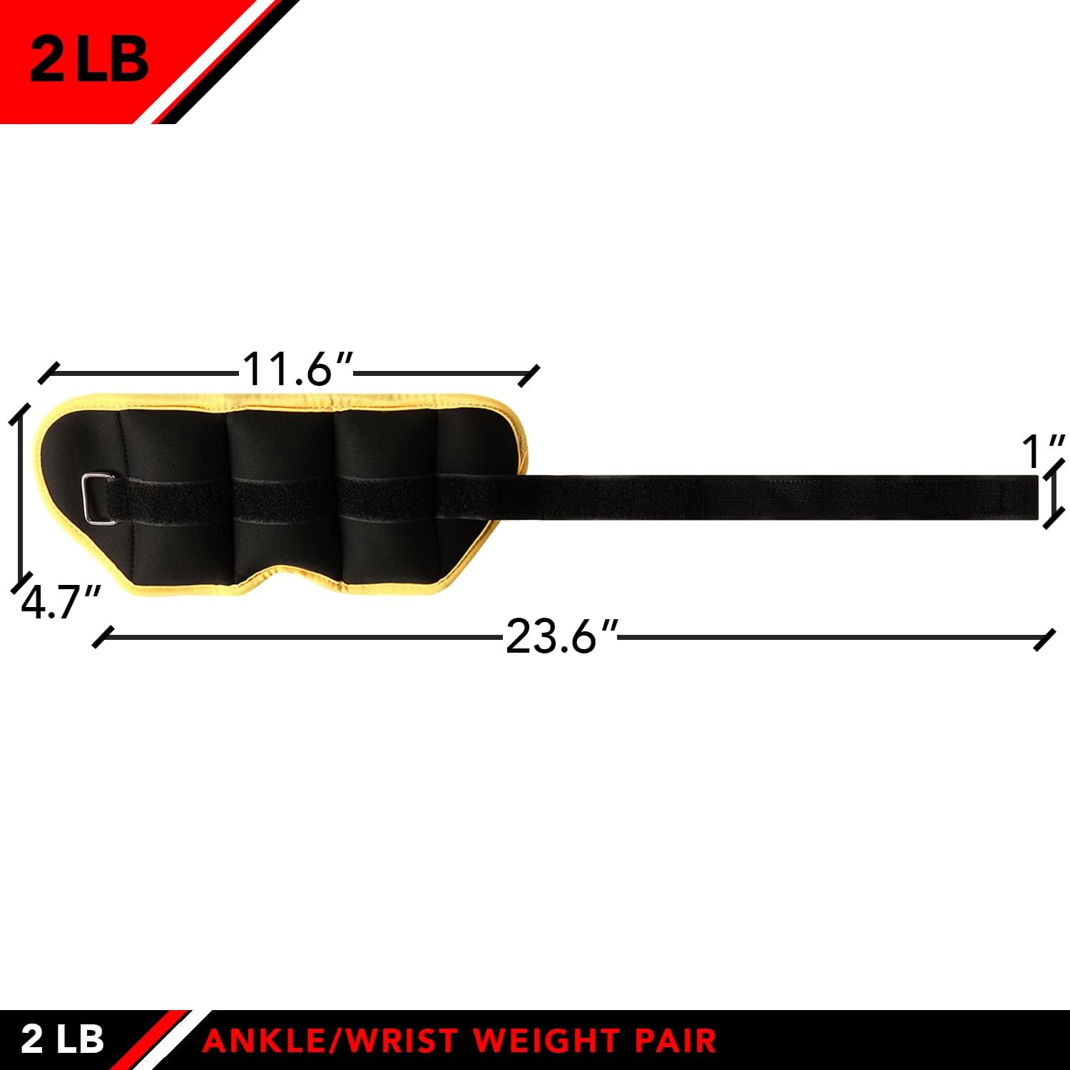 JFIT Ankle Weights - Ankle Weight Pair 10 Weight and Bundle Options - 0.5 to 8 lbs. Each (Set of 2) Adjustable Straps – Comfortable, Breathable, Moisture Absorbent Weight Straps for Men and Women - Image 2