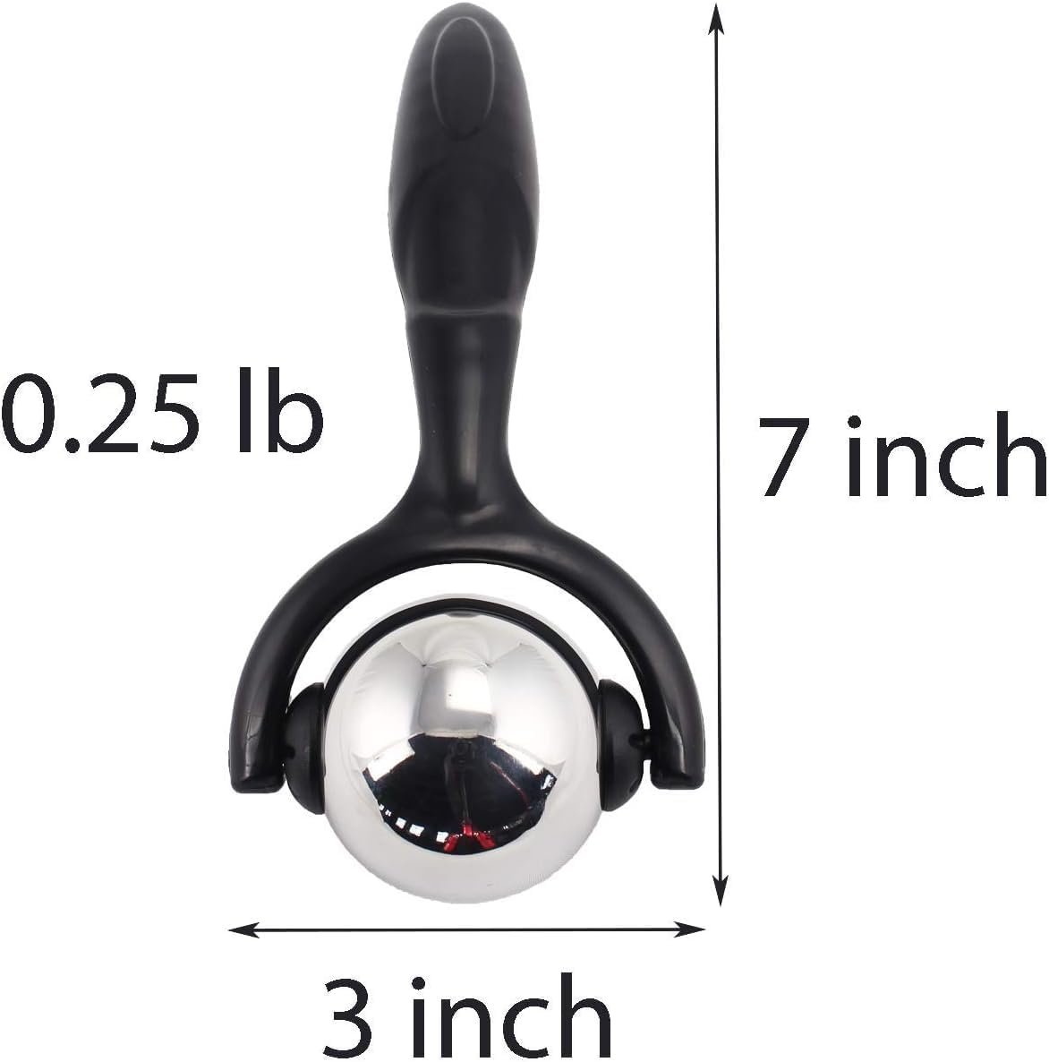 Vinyl Quote Me Roller Massage Ball - Ergonomic Handle Cold Warm Compression Temperature Keeper Stainless Steel Muscle Pain Relief Body Neck Shoulder Back Leg Calf Therapy Ice Heat Stick - Image 2