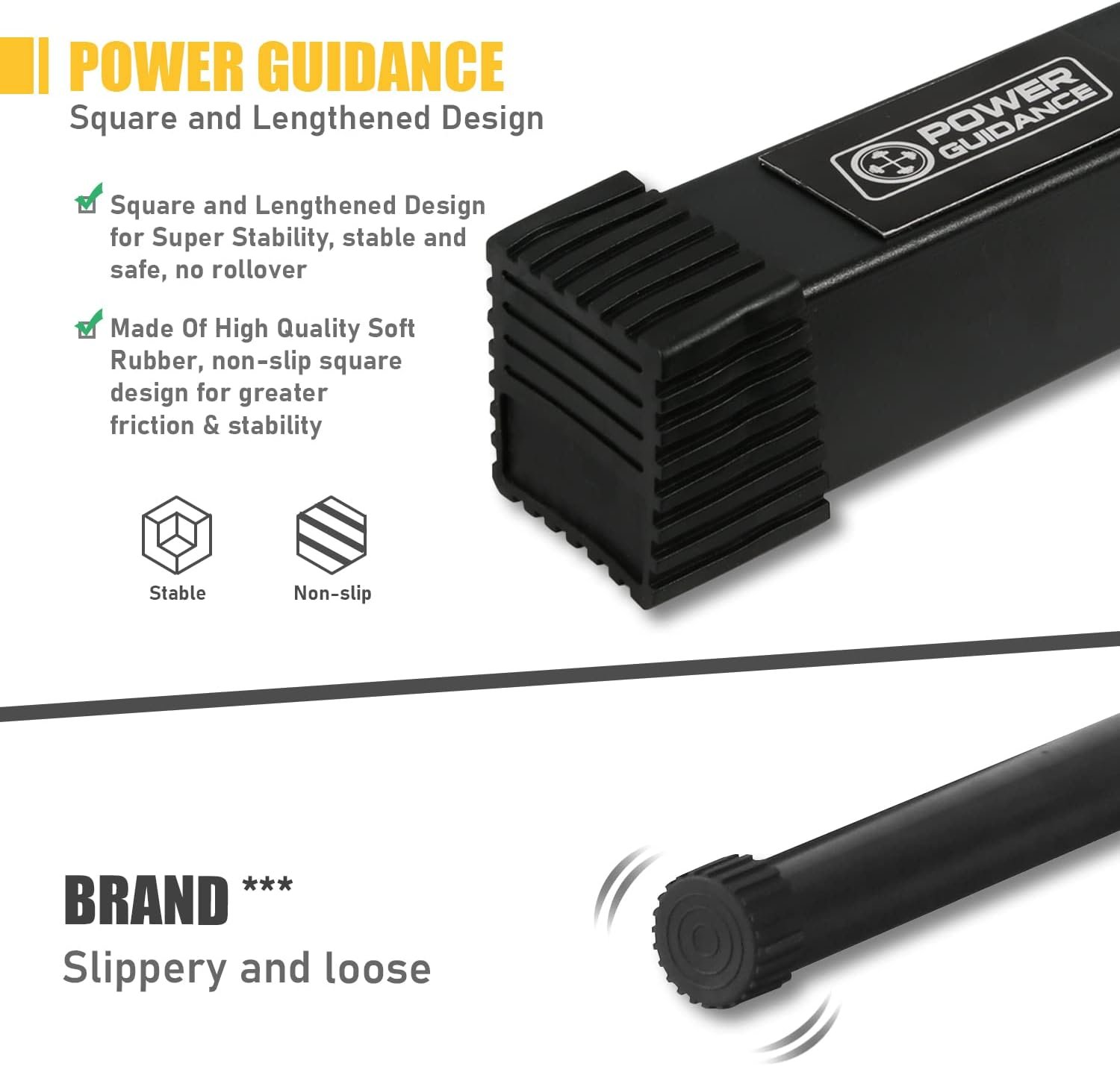 POWER GUIDANCE Dip Bar, Dip Stand Station for Full Body Strength Training, Adjustable Height 30Inches - 38.6Inched, 3 Colors Available - Image 3