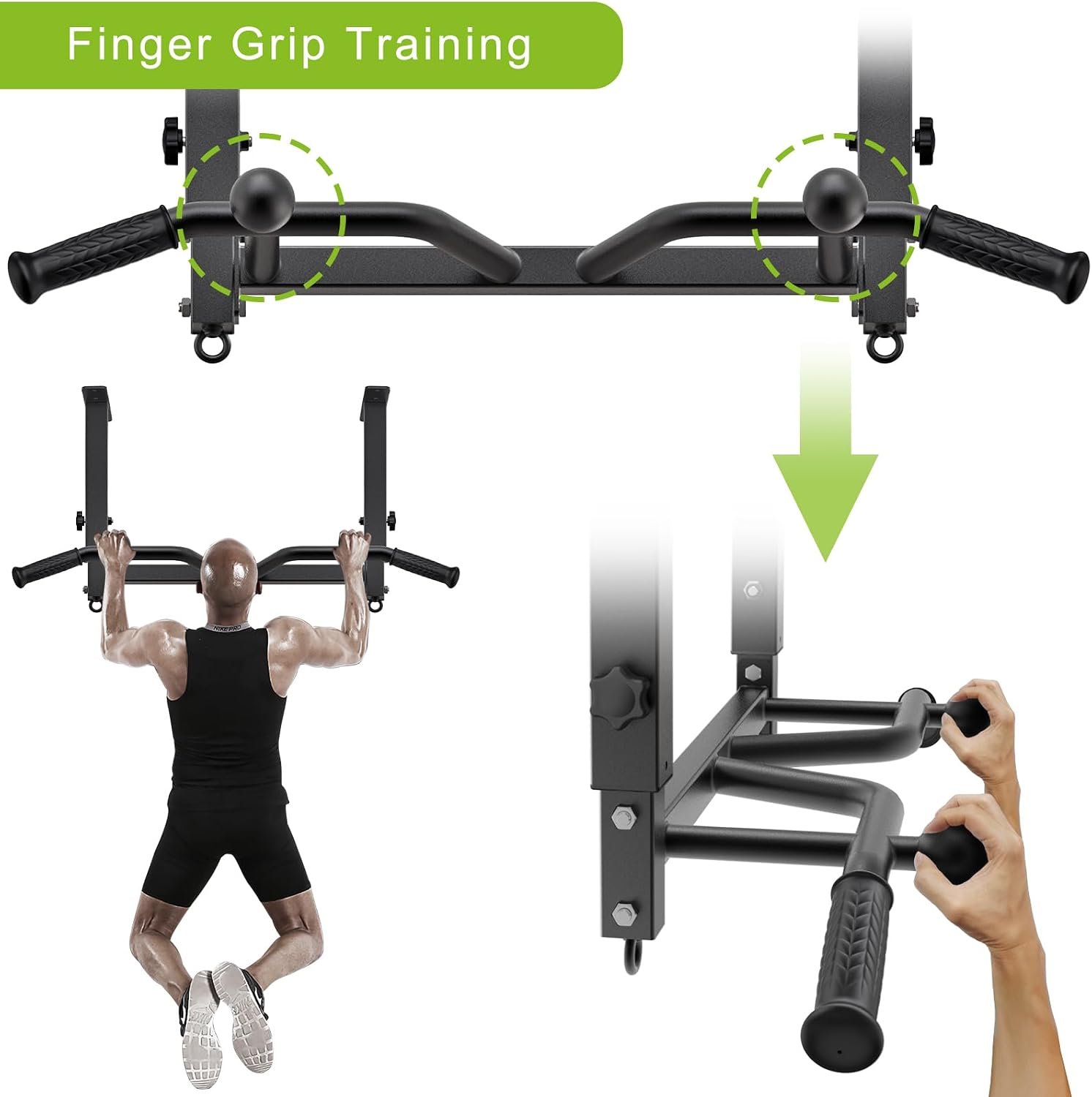 SELEWARE Heavy Duty Welded Pull Up Bar Wall/Joist/Ceiling Mount Chin Up Bar - Image 4