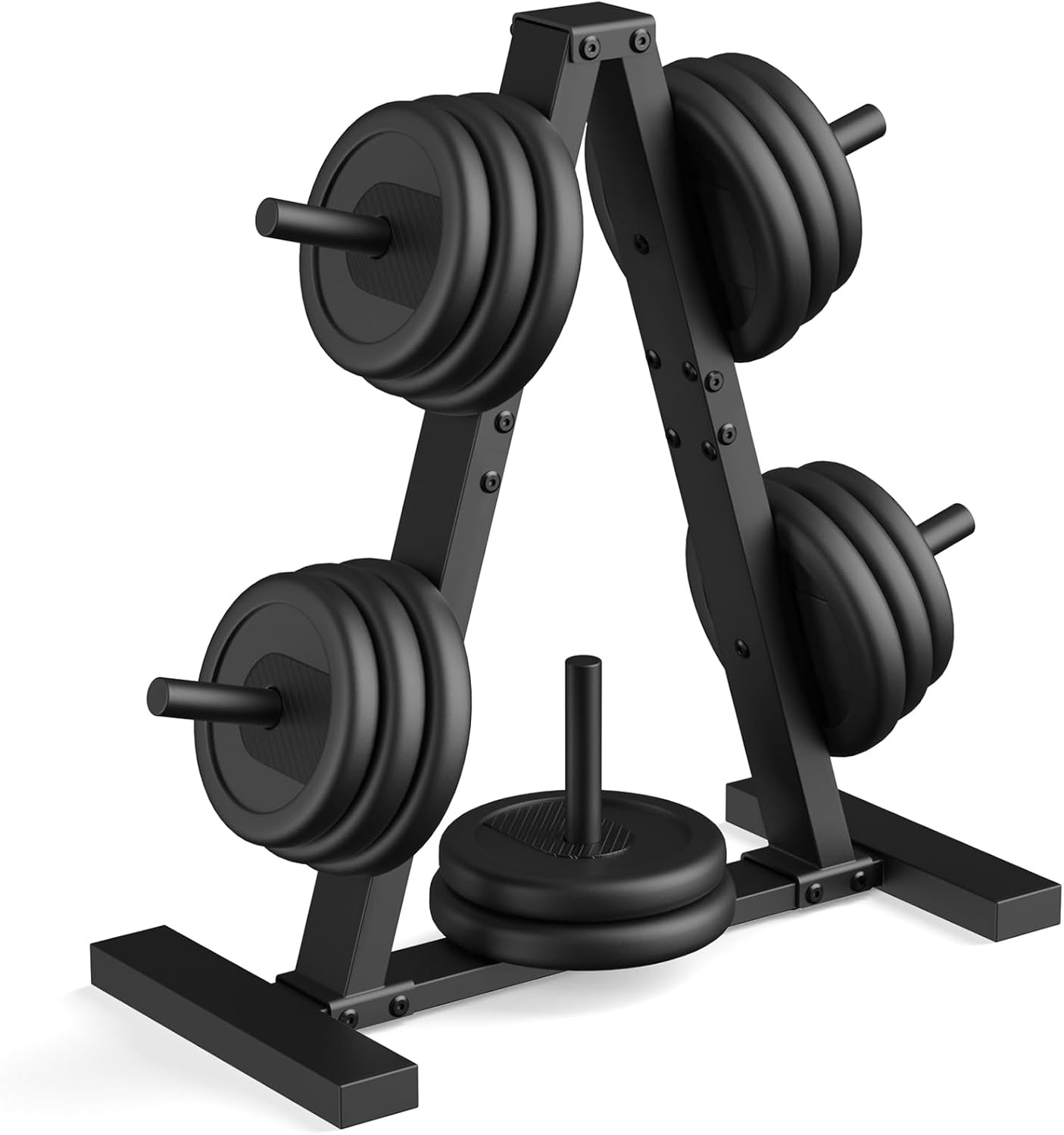 Weight Plate Rack, Weight Tree, Home Gym Storage Stand, Holds 300 lbs - Image 2