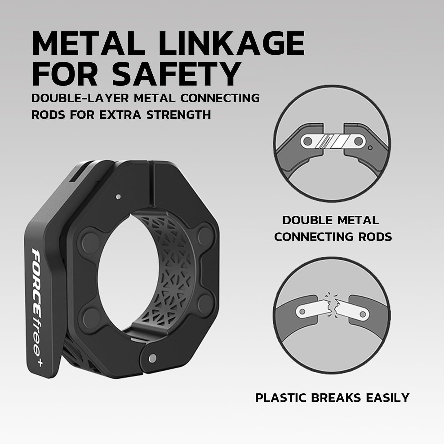 Quick Release Olympic Barbell Collars 2" (Pair) - Non-Slip Weightlifting Barbell Clips for Secure Powerlifting, Home & Gym - High-Strength Metal Bar Clamps - Image 3