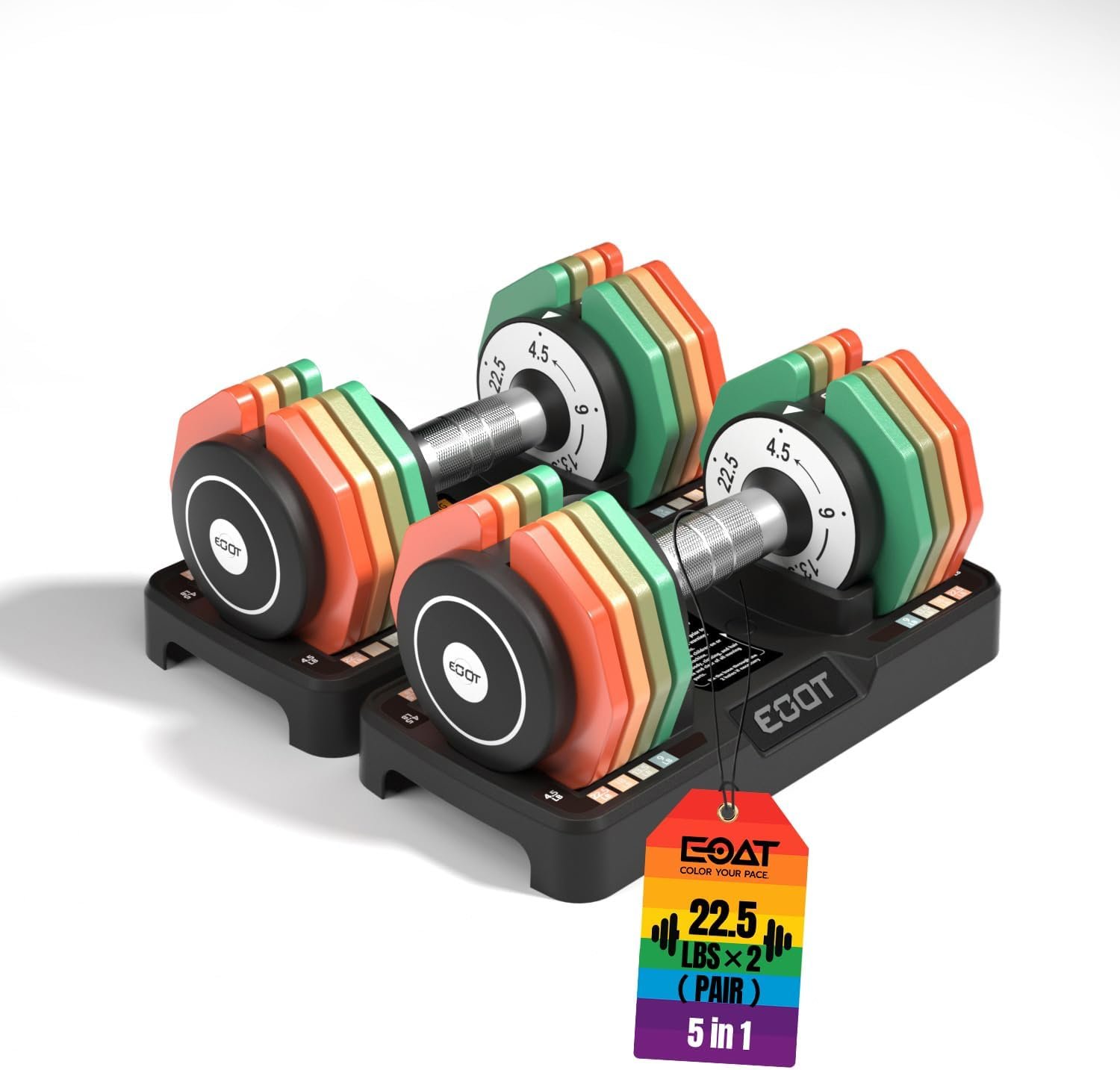 Adjustable Dumbbells Set/Single, 12...