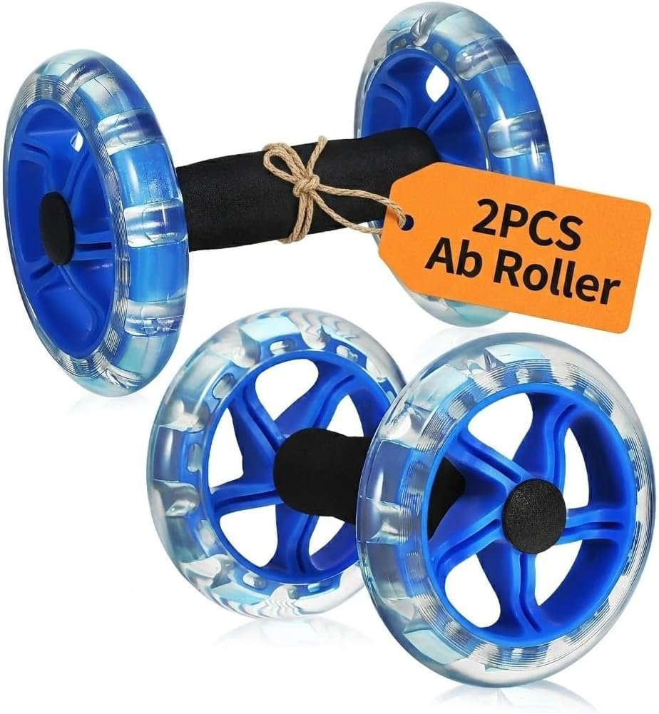 Kisangel 2-Pack Ab Roller Wheel Dual Abdominal Trainer Home Gym Fitness
