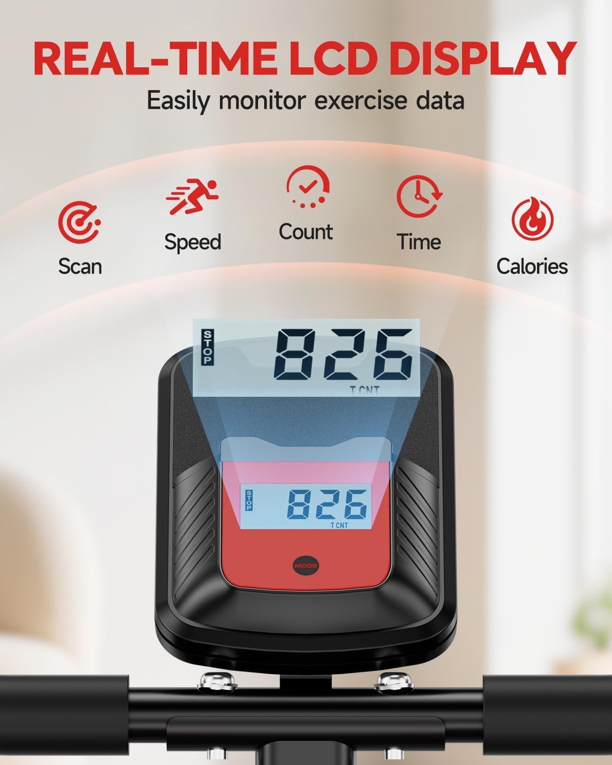 Stair Stepper for Home, 3-Level Resistance with Non-Slip Pedals & LCD - Image 4