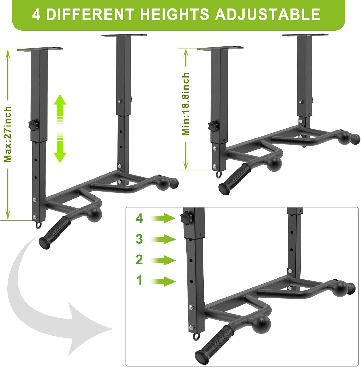 SELEWARE Heavy Duty Welded Pull Up Bar Wall/Joist/Ceiling Mount Chin Up Bar - Image 5