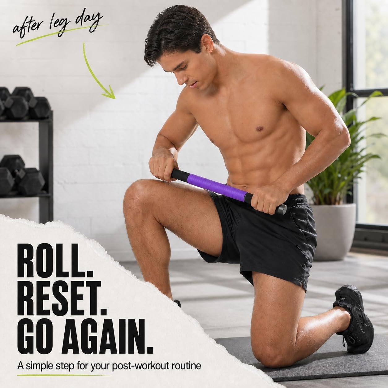 Muscle Roller Massage Stick for Legs Massager Roller-Calf Roller Deep Tissue Release Muscle Soreness, Trigger Points for Legs, Neck, Calves, Thighs, Shins, Back - Image 6