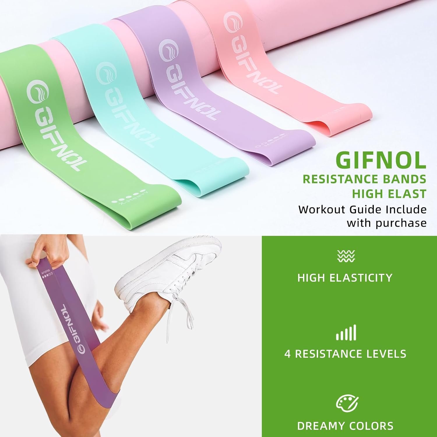Pilates Ring and Ball Set with Resistance Bands - Pilates Equipment for Home Workout - 14'' & 12'' Pilates Rings, 2 Pilates Balls, 5 Resistance Bands for Toning Arms, Thighs/Legs & Core - Image 6