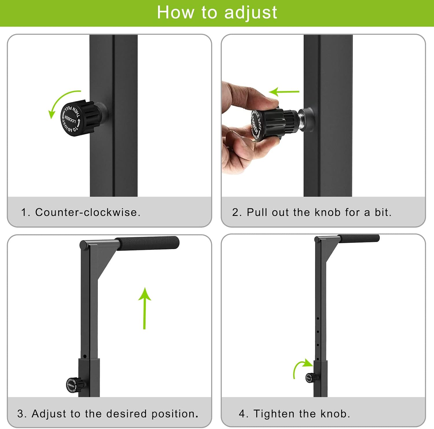 SELEWARE Adjustable Dip Bar Station, Home Gym Dip Stand - Image 6