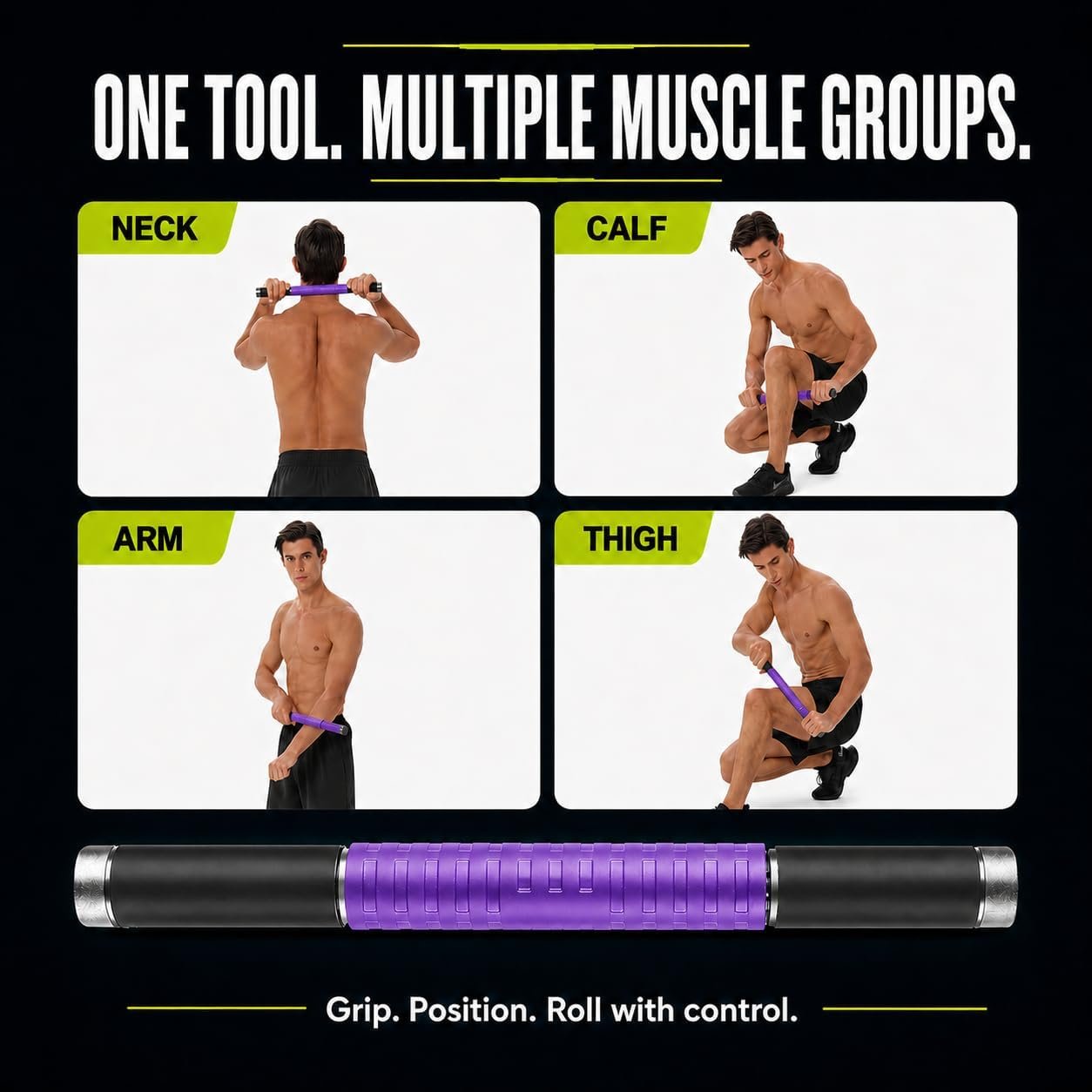 Muscle Roller Massage Stick for Legs Massager Roller-Calf Roller Deep Tissue Release Muscle Soreness, Trigger Points for Legs, Neck, Calves, Thighs, Shins, Back - Image 5
