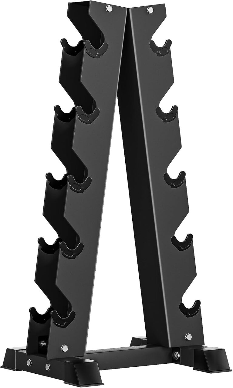HANDBODE A-Frame Dumbbell Rack, Barbell Storage & Landmine Attachment