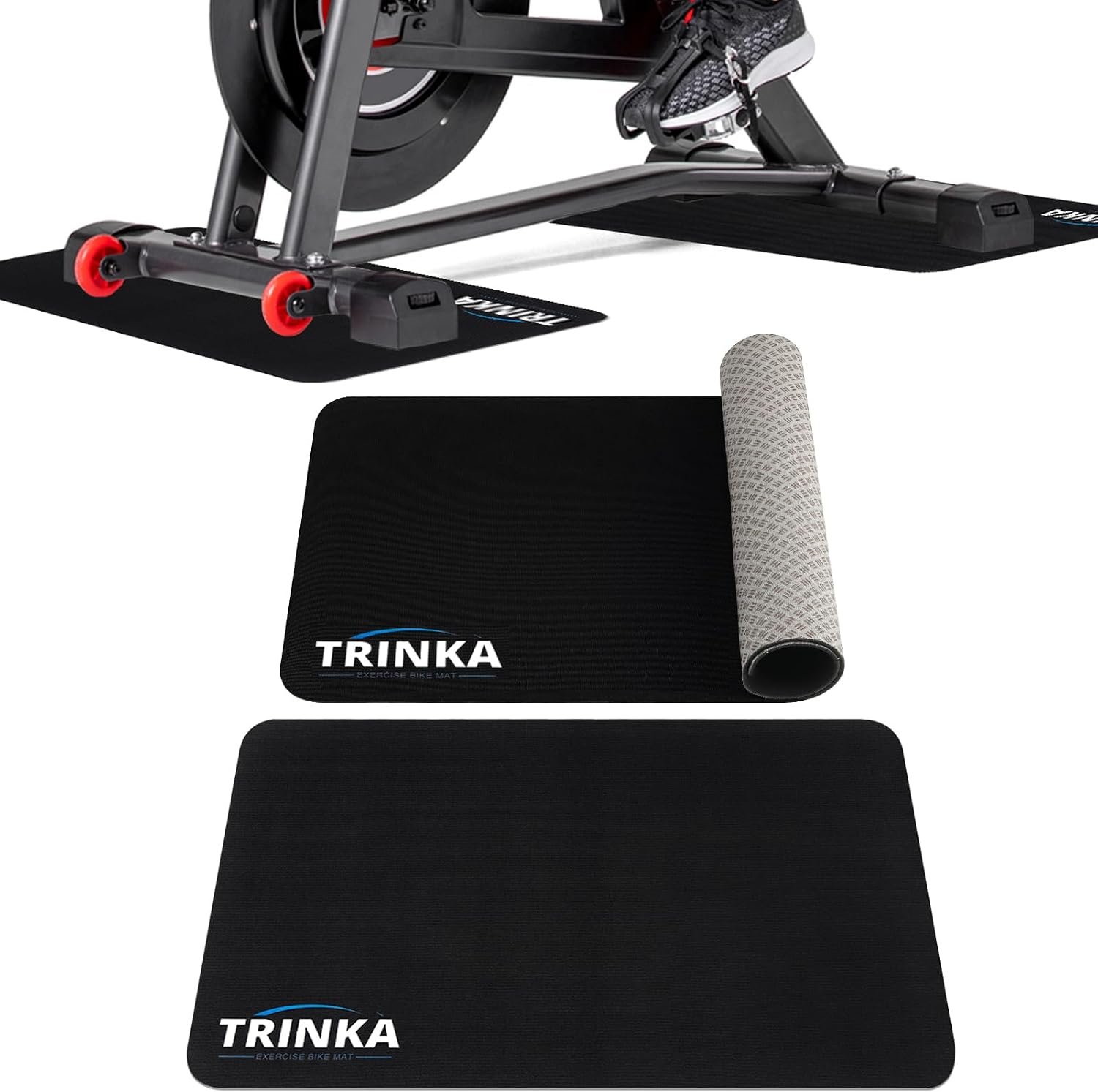2PCS Exercise Bike Mat for Carpet &...