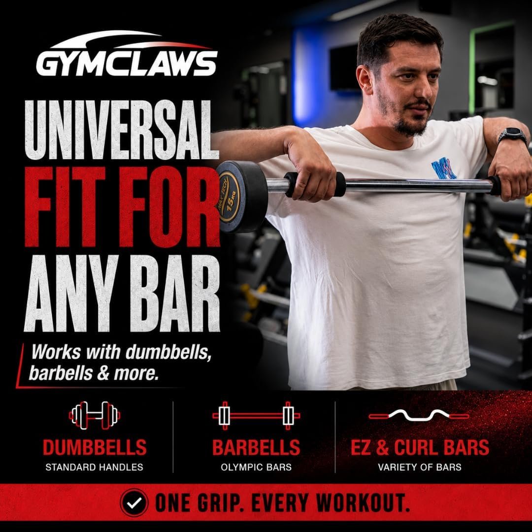 Gym Grips - Hand Grip Pads for Weightlifting, Dumbbell & Pull Up Bar, Workout Gloves Alternative, High-Density Adaptive Foam, Universal Fit, 2-Pack, Black - Image 2