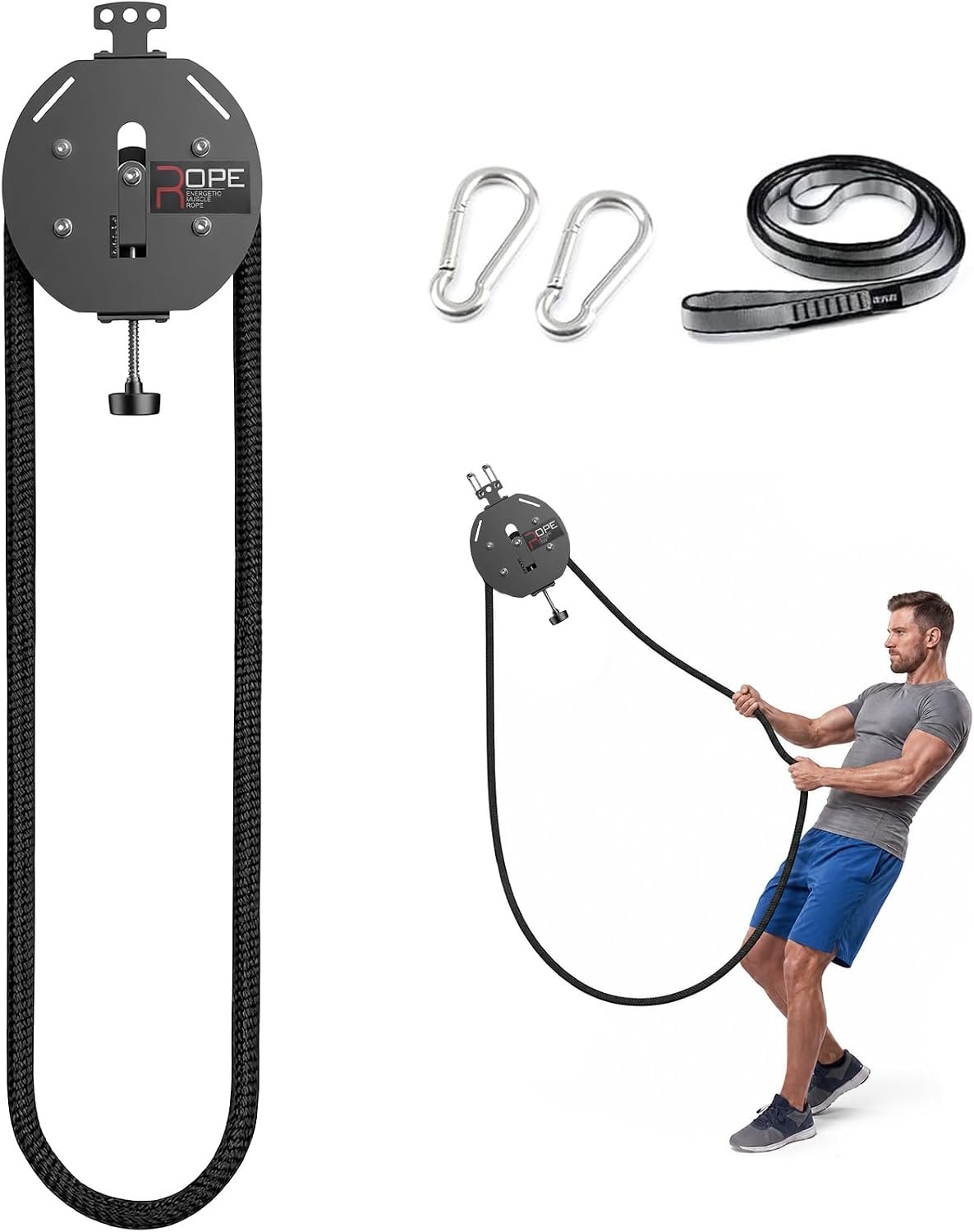 Endless Rope Trainer,with Adjustabl...