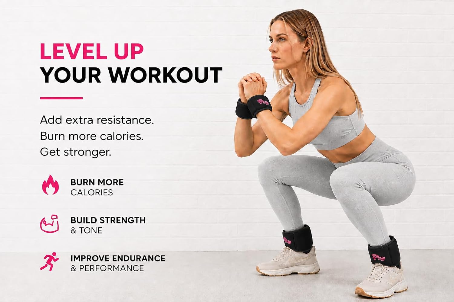 Ankle Weights & Wrist Weights Set 1-10 lb & Adjustable for Women, Men, Kids - Image 2