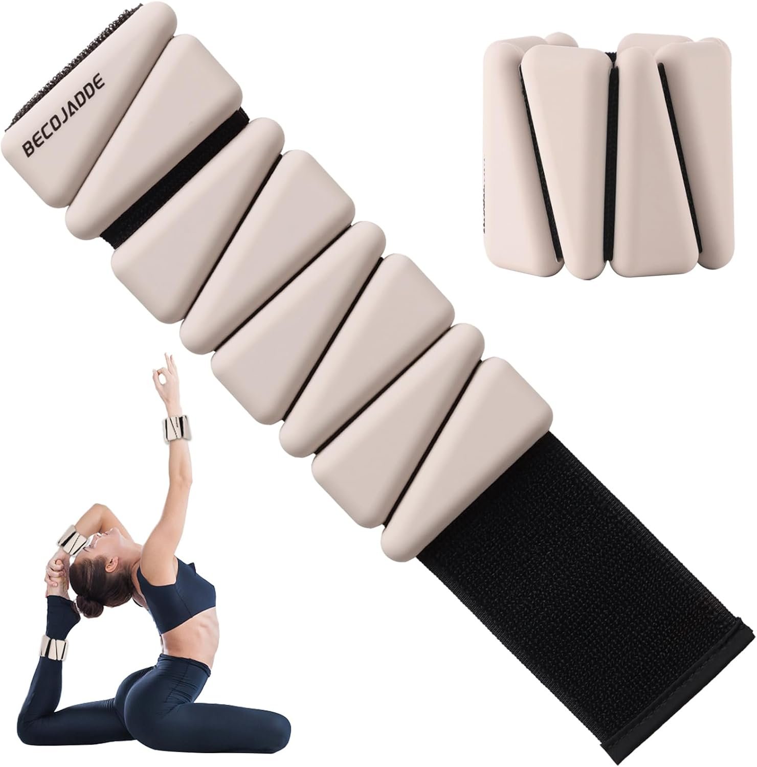 BECOJADDE Ankle Weights Set of 2 (1...
