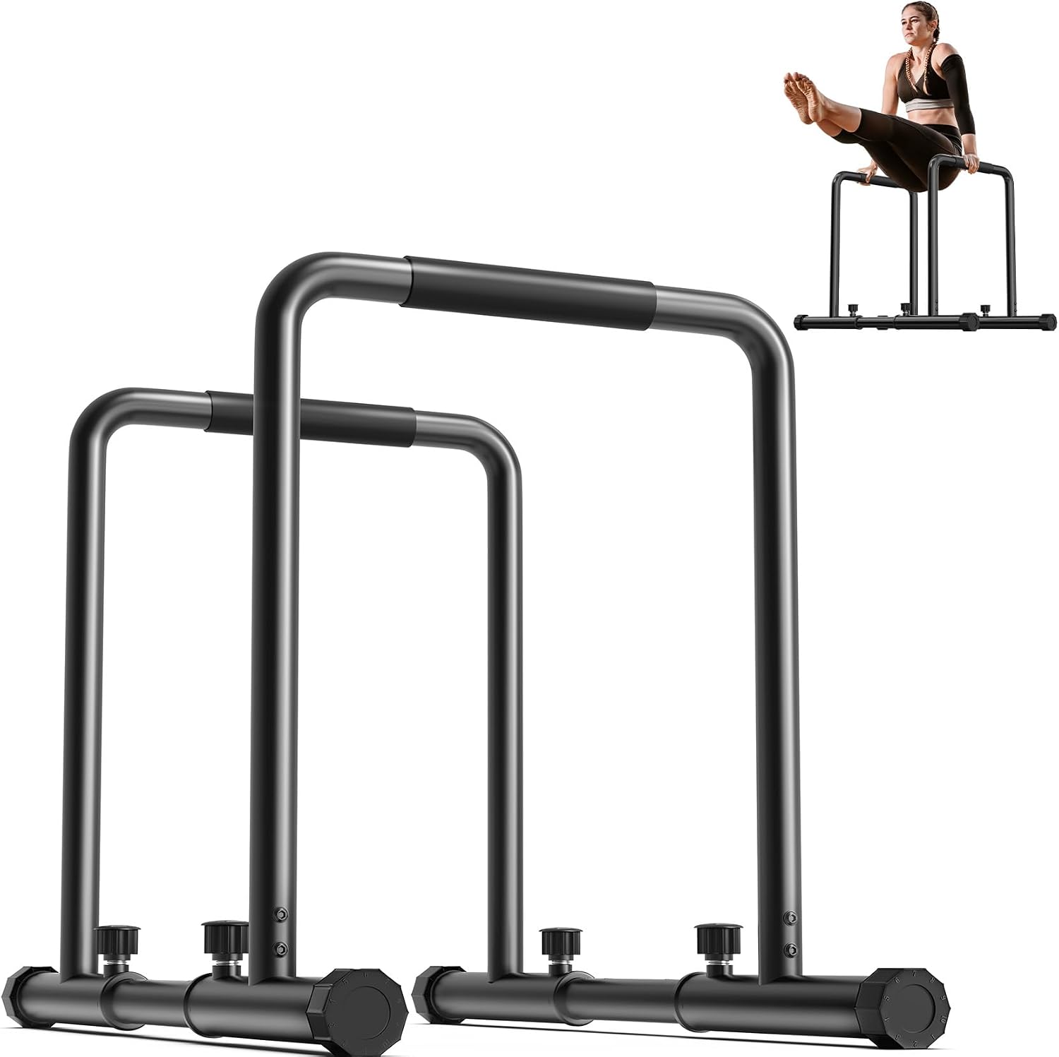 YOLEO Adjustable Dip Bar- 1100LBS D...