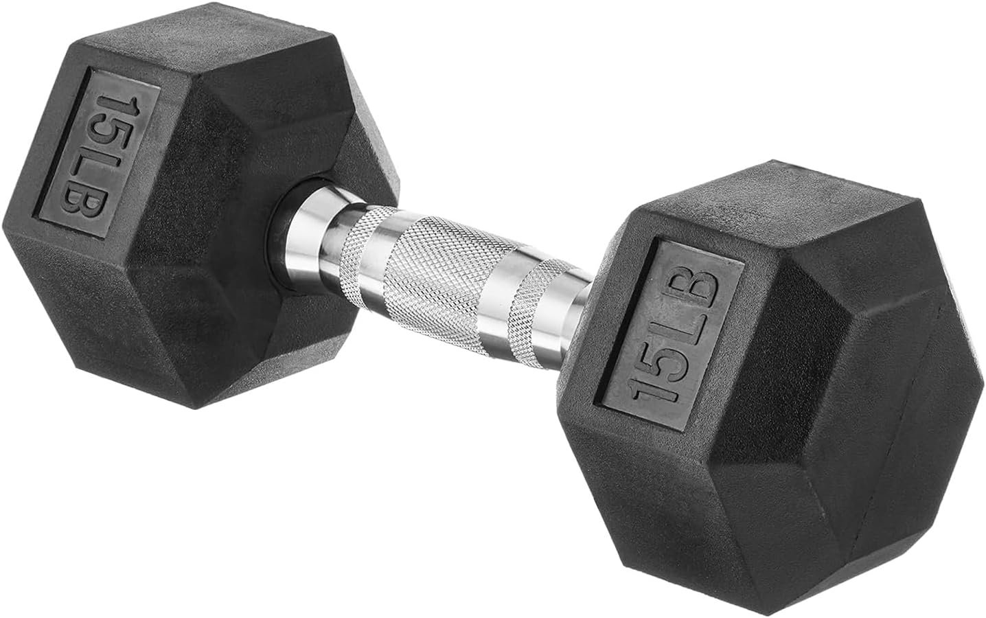 Amazon Basics Rubber Hex Dumbbell H...