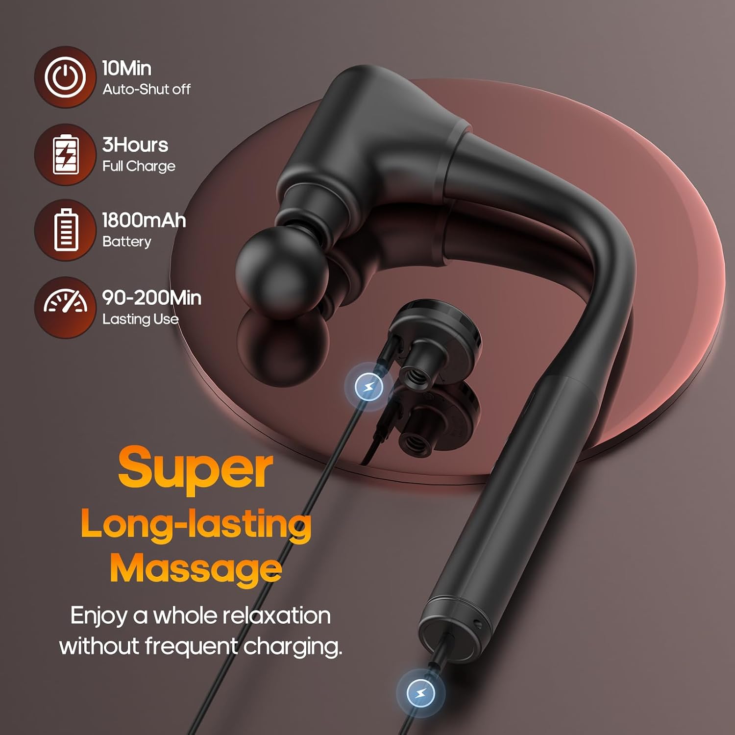 AERLANG Massage Gun with Heat Extension Handle Massager Birthday Gifts - Image 7