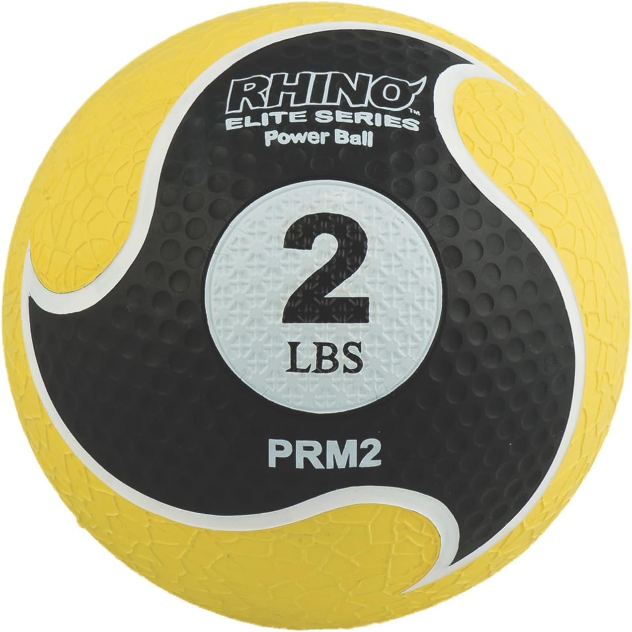 Champion Sports Rhino Elite Medicine Ball – Textured Surface, Superior Grip, Hollow Synthetic Rubber for Consistent Bounce & Durability, Multiple Weights & Colors - Optional Rebounder Sold Separately