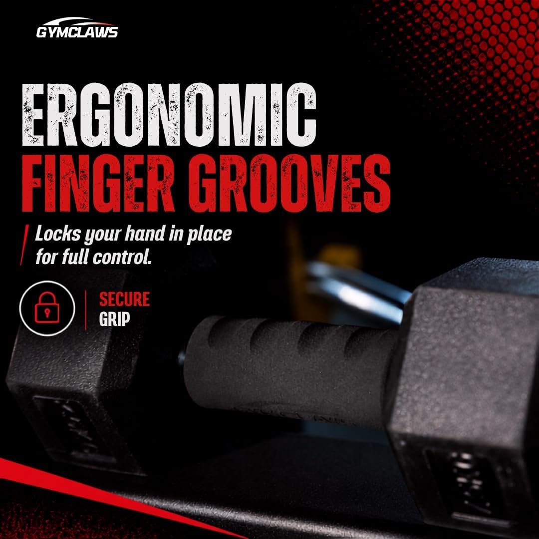 Gym Grips - Hand Grip Pads for Weightlifting, Dumbbell & Pull Up Bar, Workout Gloves Alternative, High-Density Adaptive Foam, Universal Fit, 2-Pack, Black - Image 8