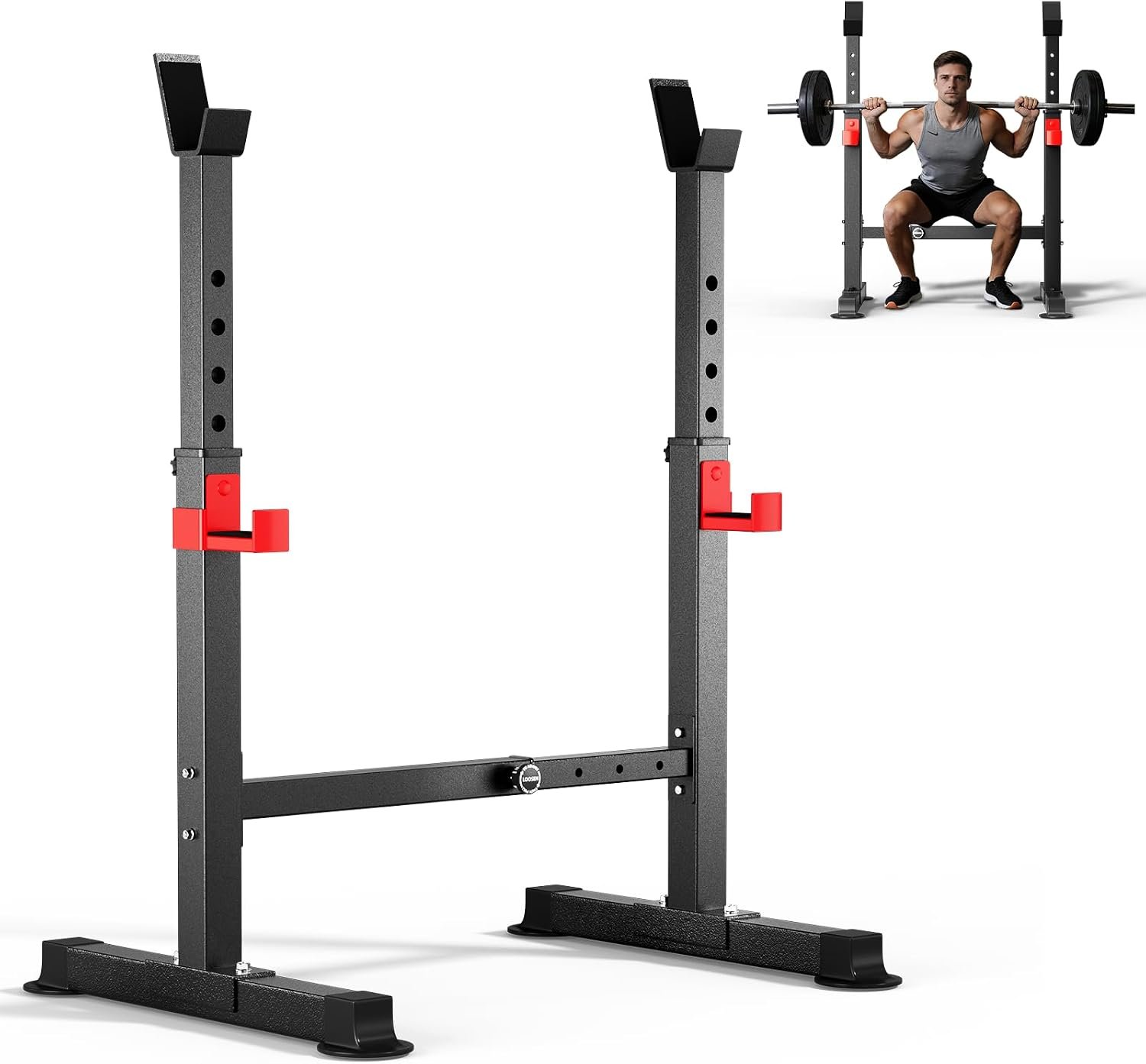 Adjustable Squat Rack, 550LBS Multi...