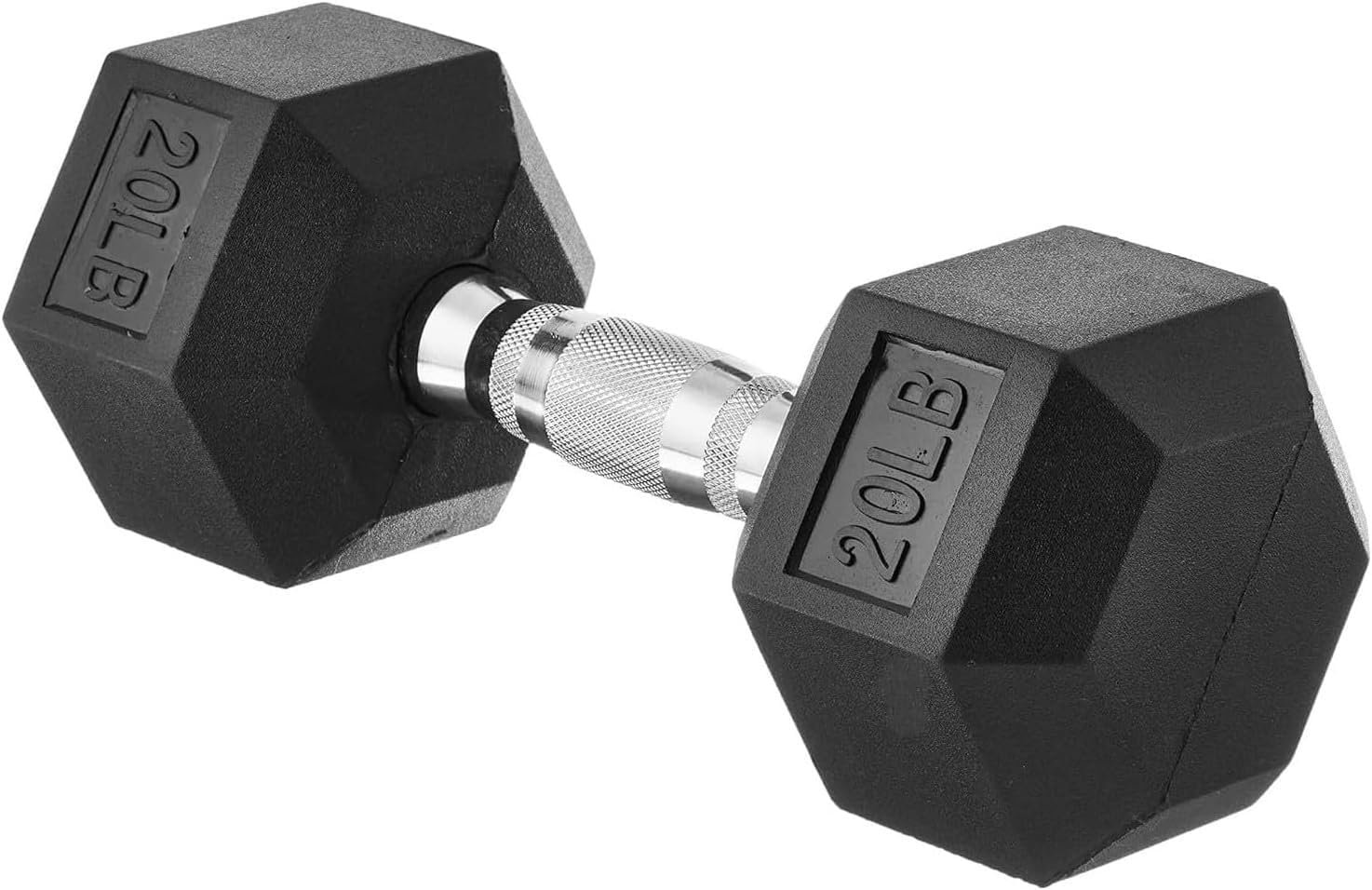 Amazon Basics Rubber Hex Dumbbell H...