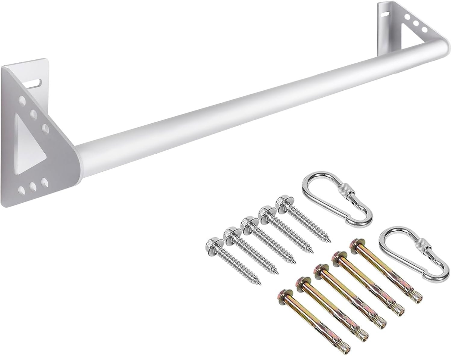 Wall Mounted Doorway Pull Up Bar, Heavy Duty Strength Training Pull-Up Bars for Doorframe, Support Beam or Joist Mount Thick Metal Sturdy Construction Support 500 lbs