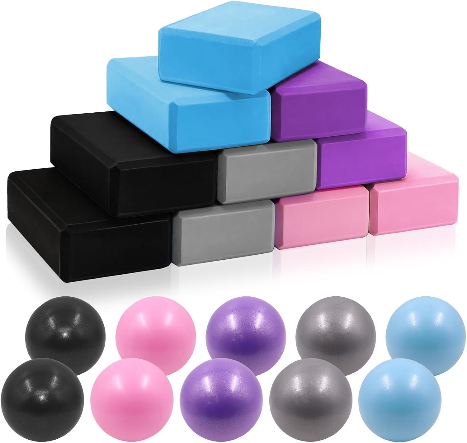 20 Pack Yoga Blocks and Pilates Bal...
