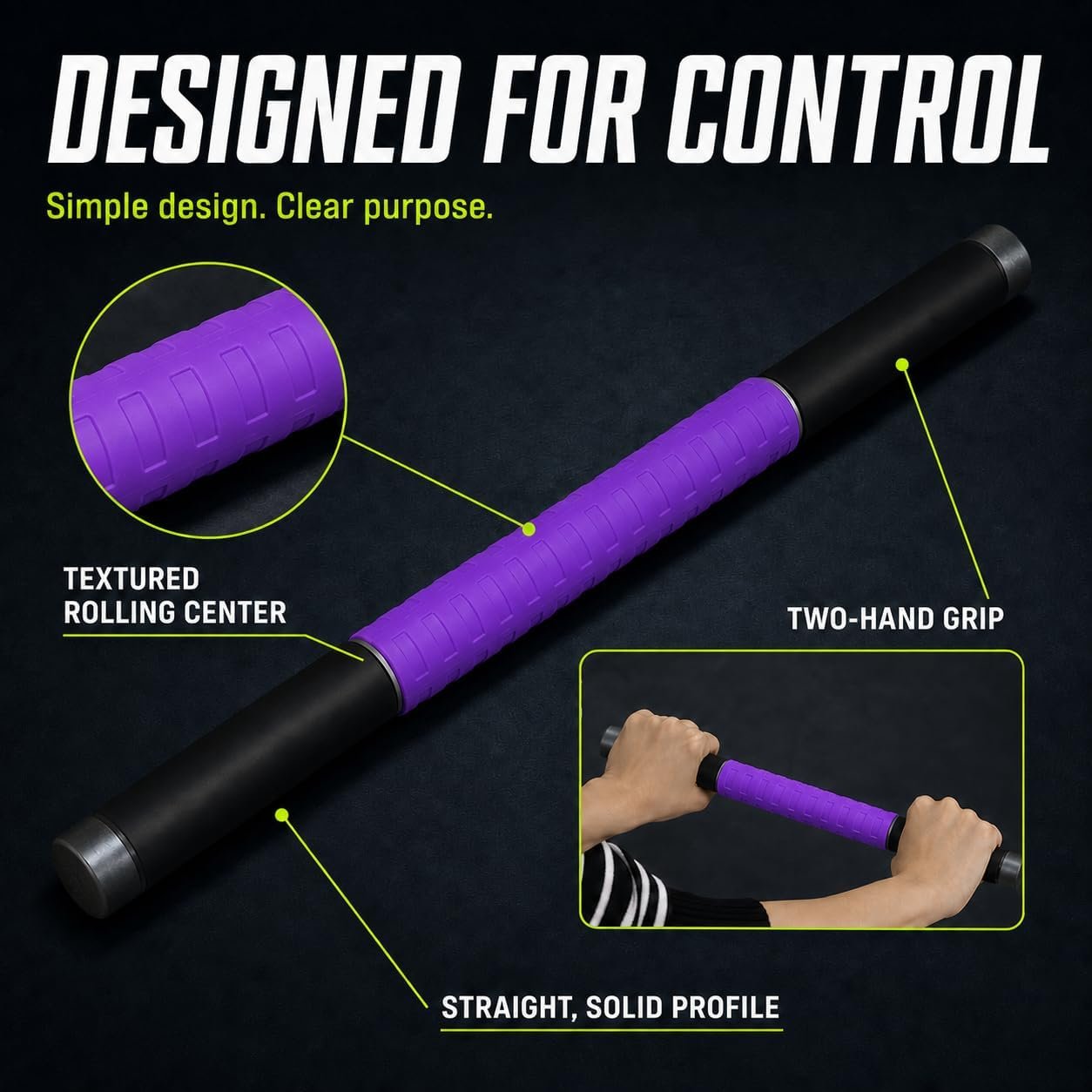 Muscle Roller Massage Stick for Legs Massager Roller-Calf Roller Deep Tissue Release Muscle Soreness, Trigger Points for Legs, Neck, Calves, Thighs, Shins, Back - Image 3