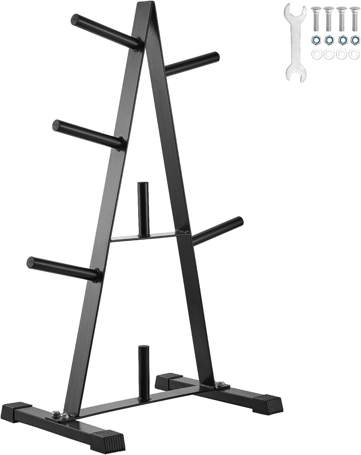 VEVOR Weight Plate Rack, Vertical Weight Plate Tree for 2-Inch Weight Plates, Standard Weight Plate Tree with Wheels, 1000 lbs Load Capacity Weight Storage Holder, Home Gym Barbell Rack Storage Stand