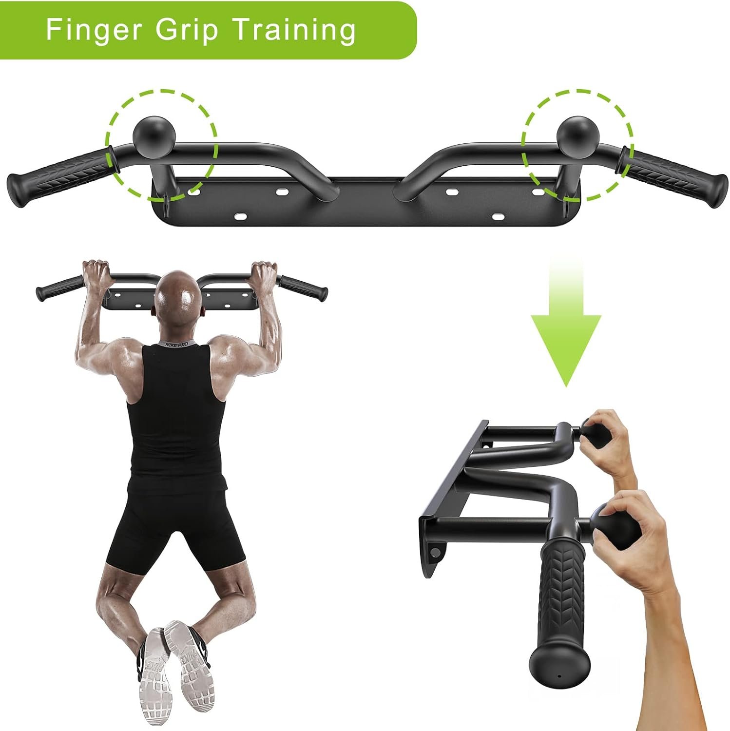 SELEWARE Heavy Duty Welded Pull Up Bar Wall/Joist/Ceiling Mount Chin Up Bar - Image 3