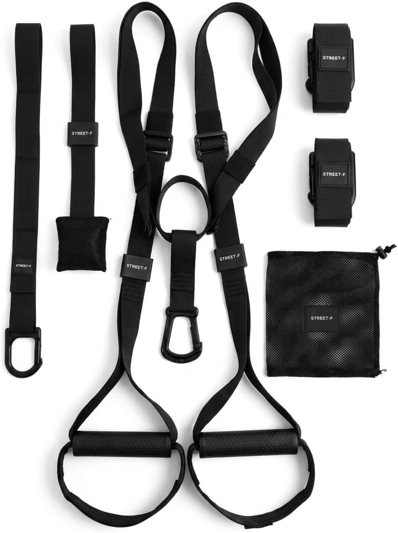 STREET-F RX Suspension Trainer Kit Full-Body Resistance Home Gym Straps