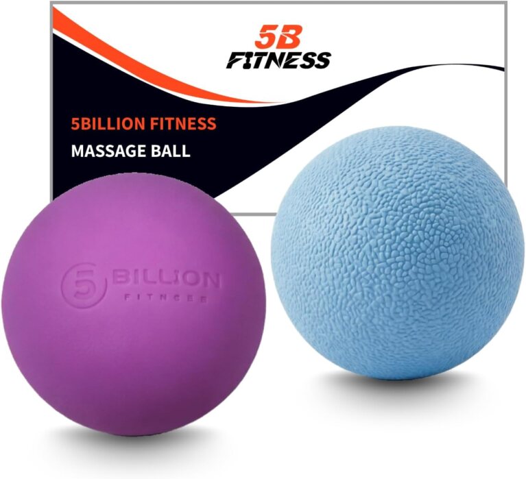 2 Pack Massage Lacrosse Ball Set Deep Tissue Massage Balls for Myofascial Release, Muscle Knot & Trigger Point Therapy - High Density TPE & Natural Rubber for Foot, Back & Shoulder Pain Relief