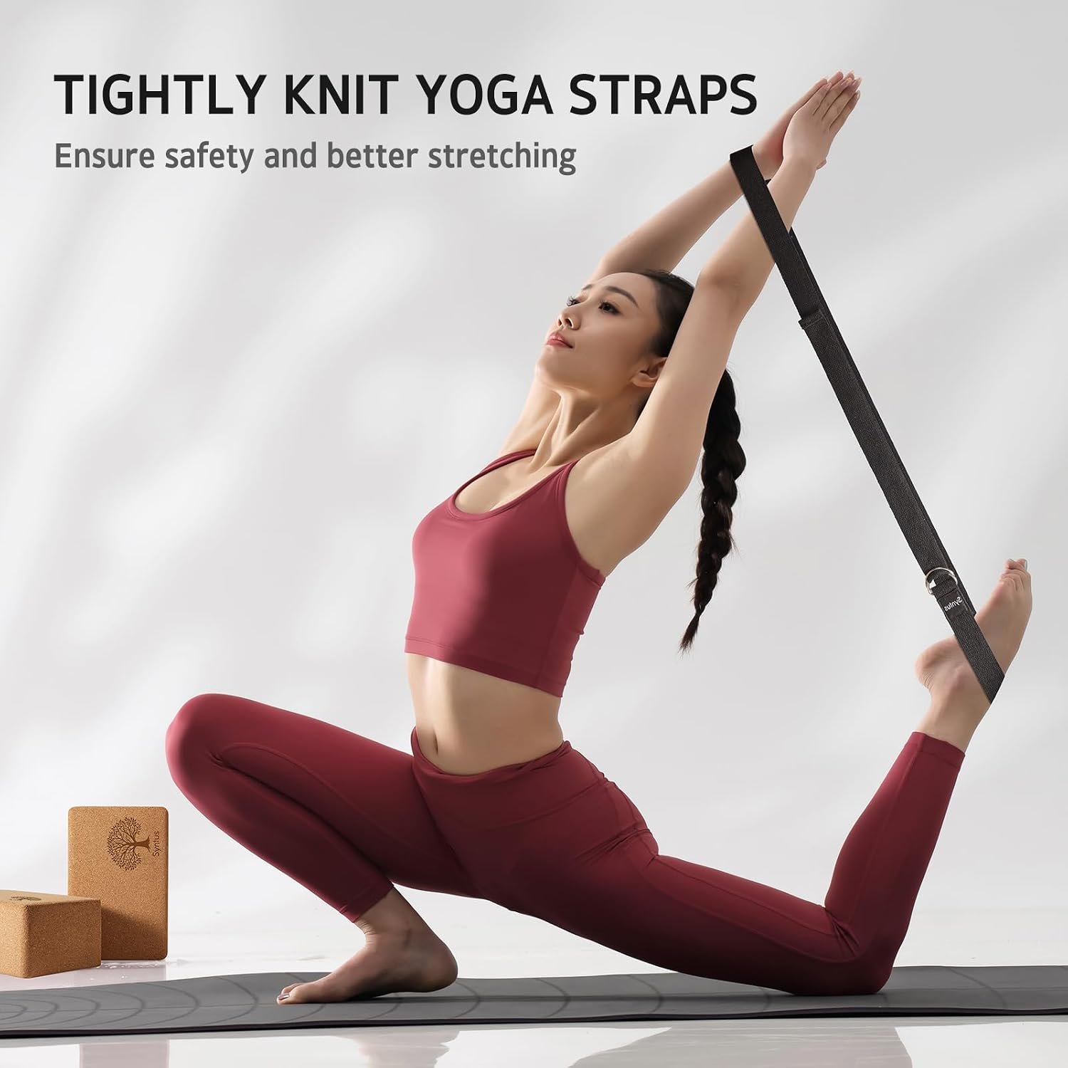 Syntus Yoga Block & Strap Set for Fitness, Pilates, Stretching and Toning - Image 7