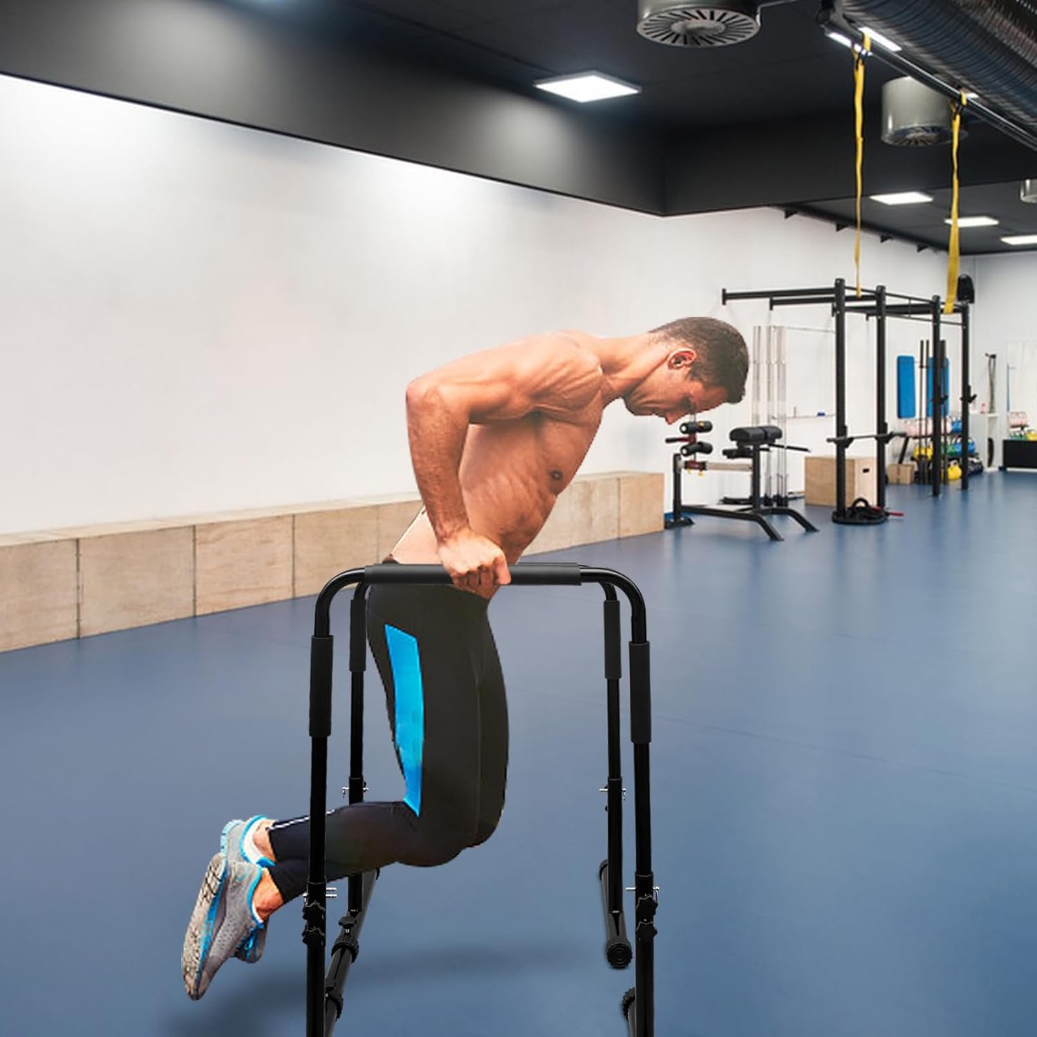 Dip Bar Adjustable Dip Stand Station for Home Fitness Workout Calisthenics Exercise Pull Up Stand Portable Parallel Bar - Image 5