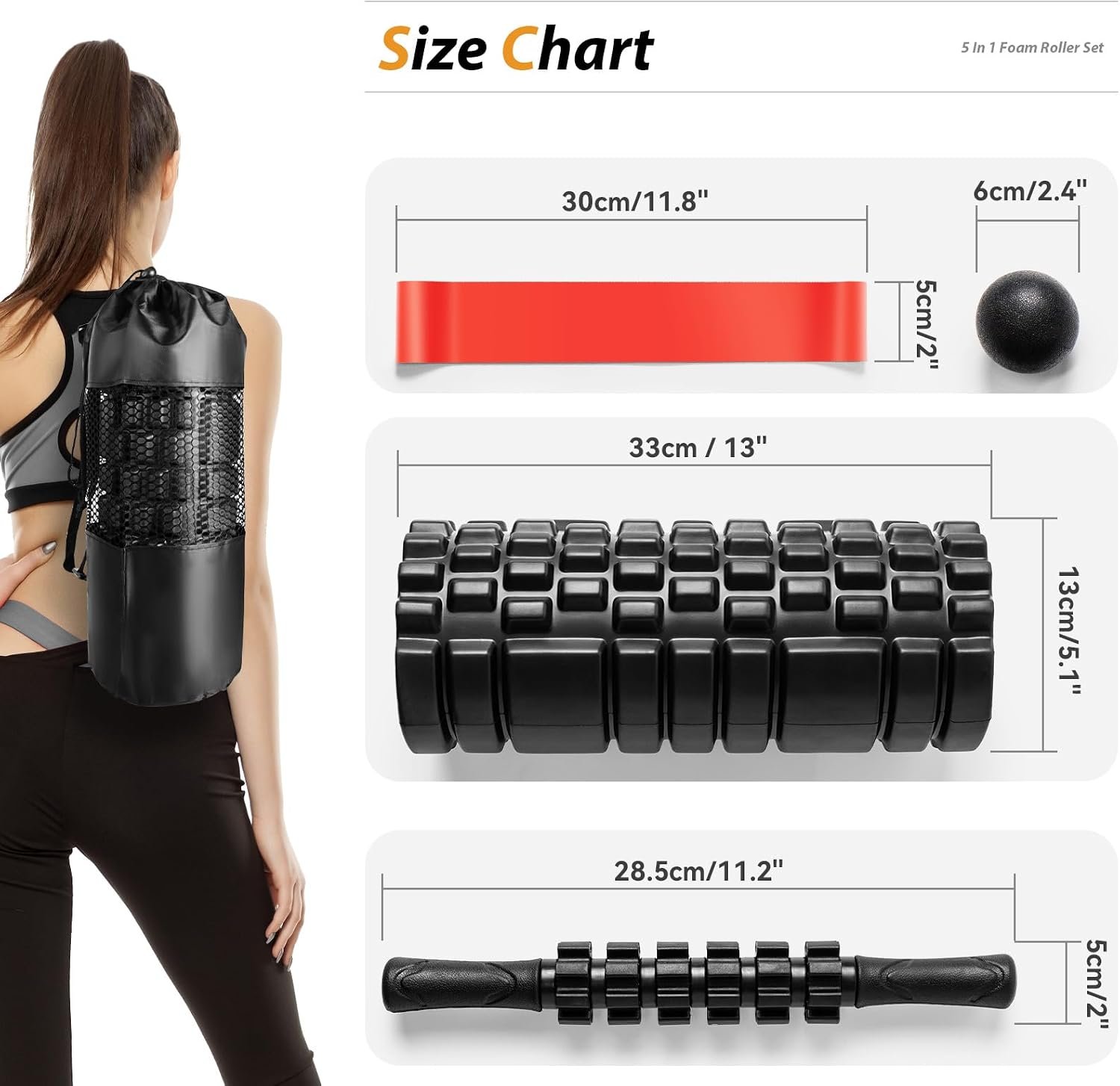 SUBCULTUREPICK 5 in1 Foam Roller Set, Trigger Point Foam Roller Deep Tissue - Image 7
