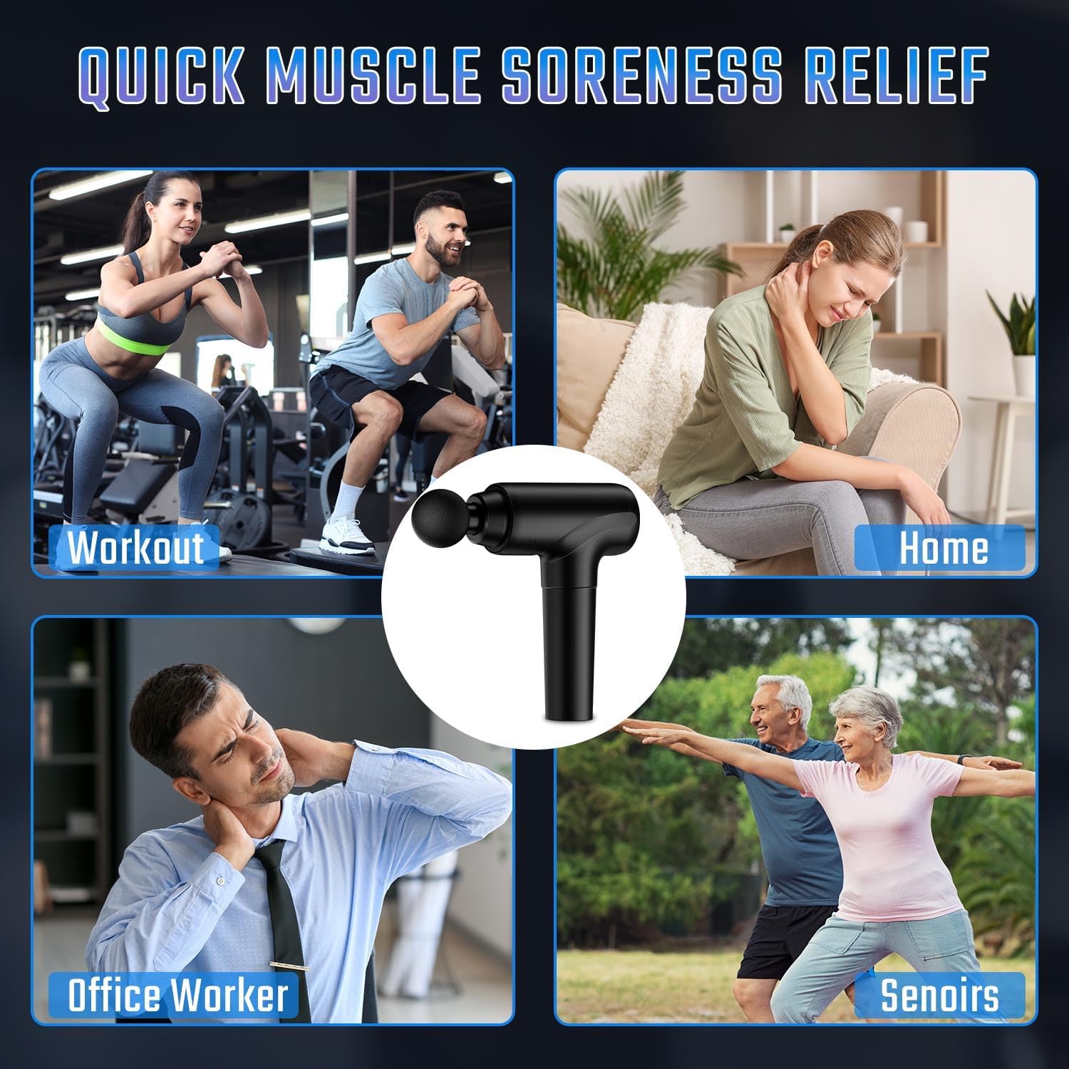 cotsoco Massage Gun Deep Tissue, Muscle Massager, Gifts for Men Women - Image 7