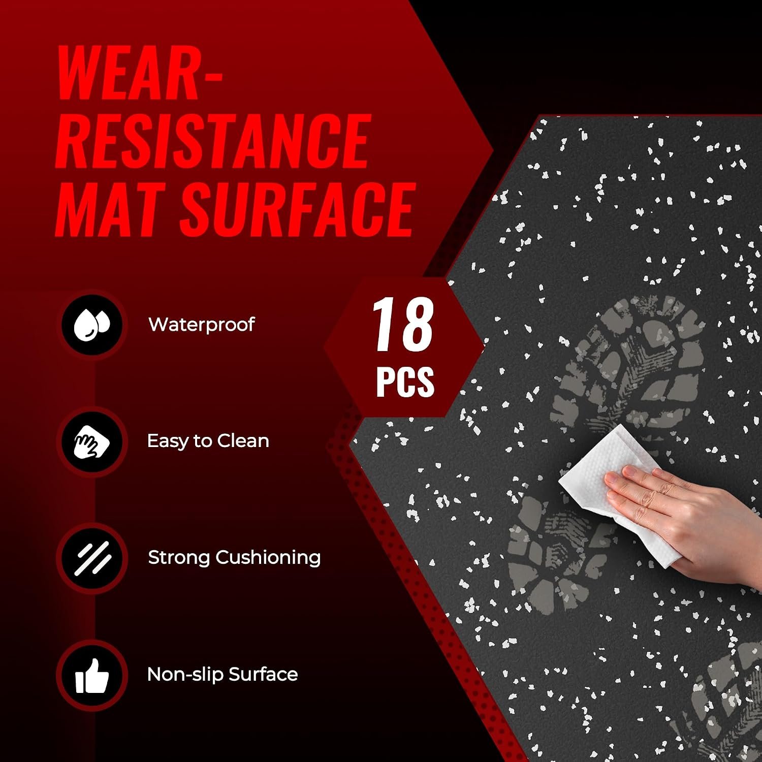 SUPERJARE 0.79'' Extra-Thick 18 Pcs 72 Sq Ft Exercise Equipment Mats - Image 6