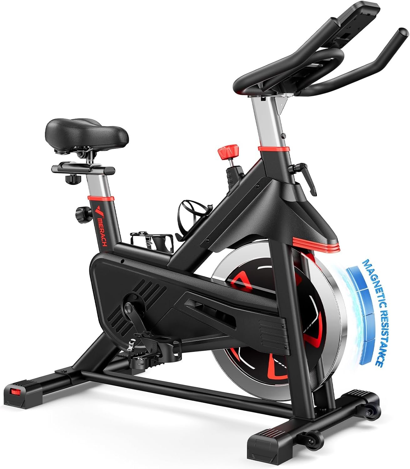 MERACH Magnetic Exercise Bike, Heav...