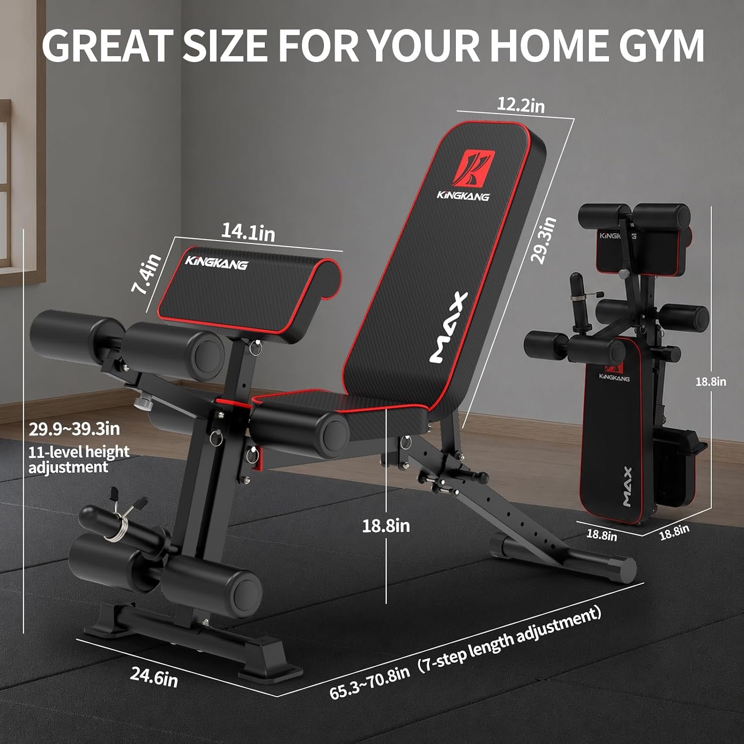 K KiNGKANG Foldable Weight Bench wi... – 71-iYo76X2L._AC_SL1500_.jpg