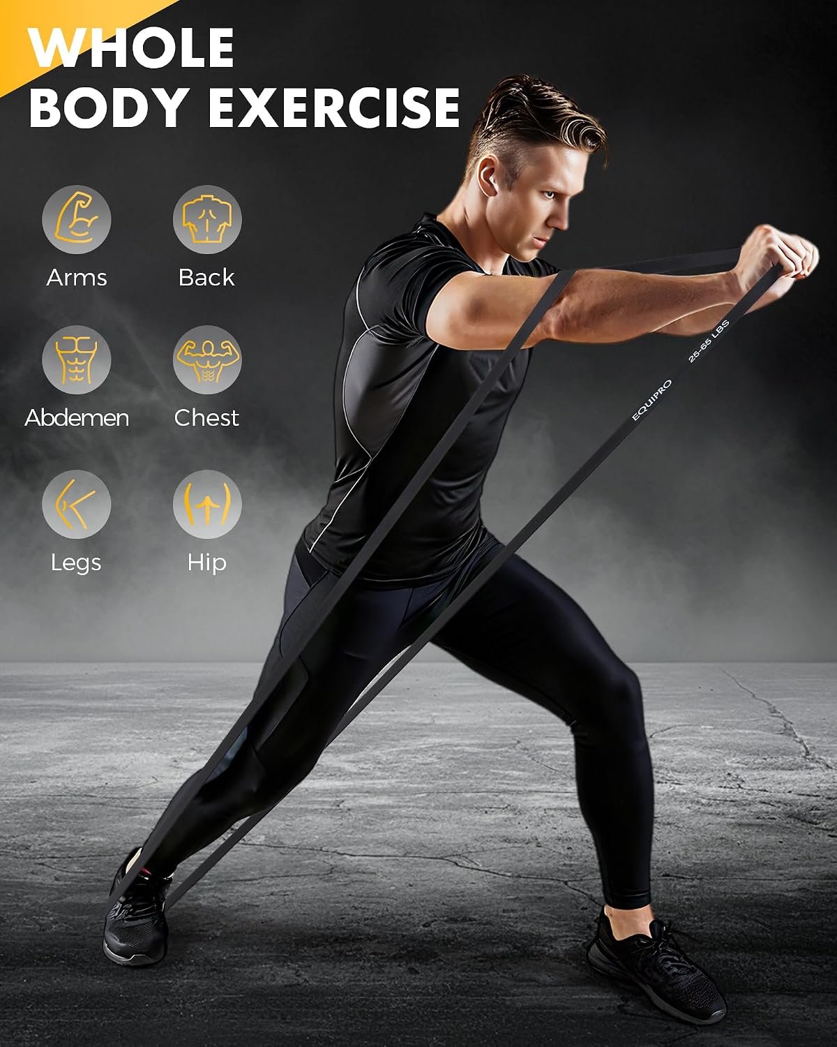 Equipro Resistance Bands, Exercise Bands, Resistance Bands for Working Out with Handles and Door Anchor, Workout Bands for Men Women with Protective Sleeve for Fitness Weights Work Out at Home - Image 5