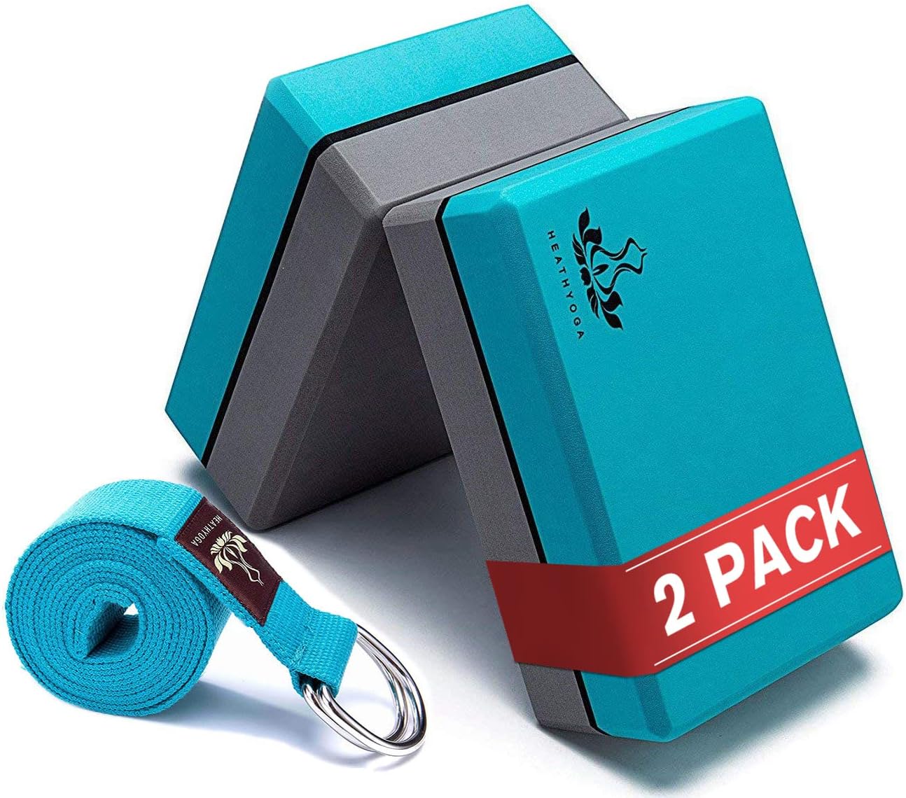 Heathyoga Yoga Blocks 2 Pack with S...