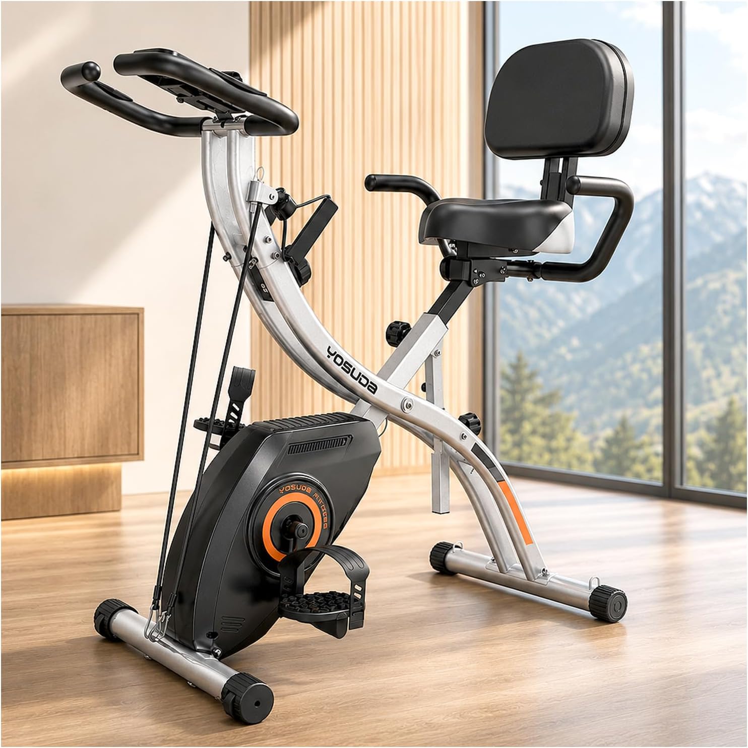 YOSUDA Folding Exercise Bike, 5 IN ...