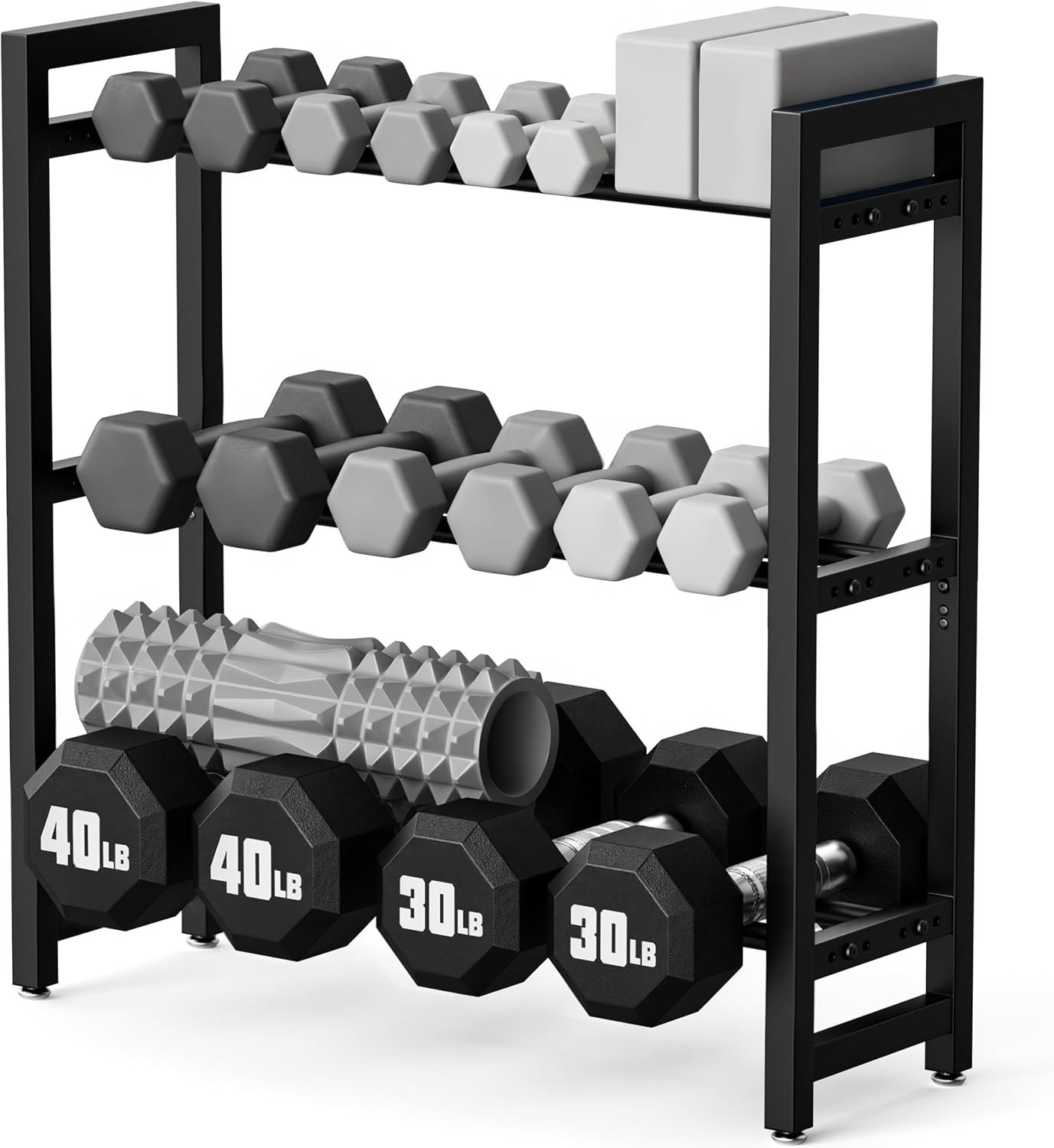 3 Tier Adjustable Dumbbell Rack ...