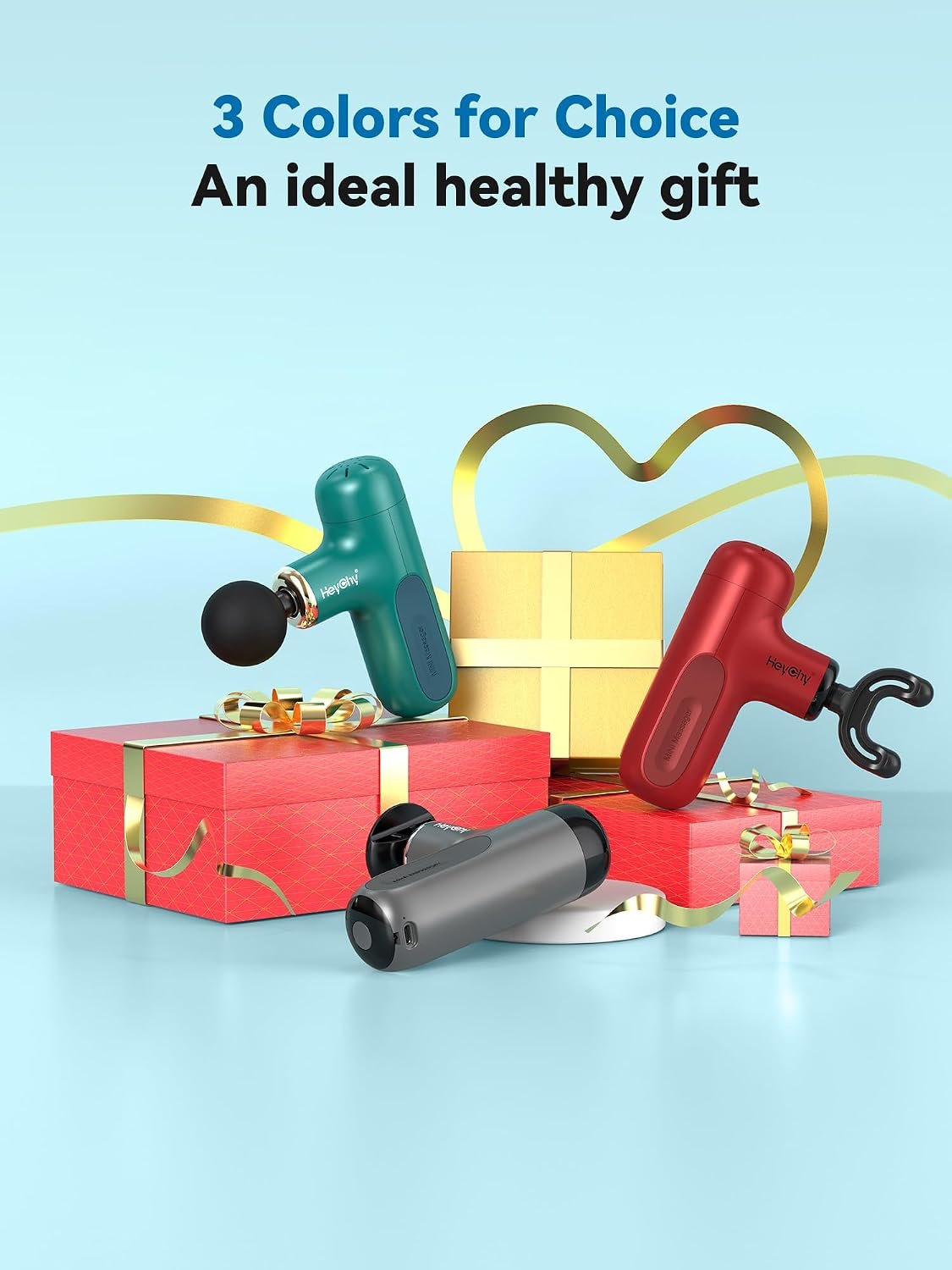 HEYCHY Super Mini Massage Gun, Percussion Deep Tissues Muscle Massager, Compact Sports Travel Massage Gun, Portable Handheld Massager for Home, Gym, Office, Outdoors - Image 6