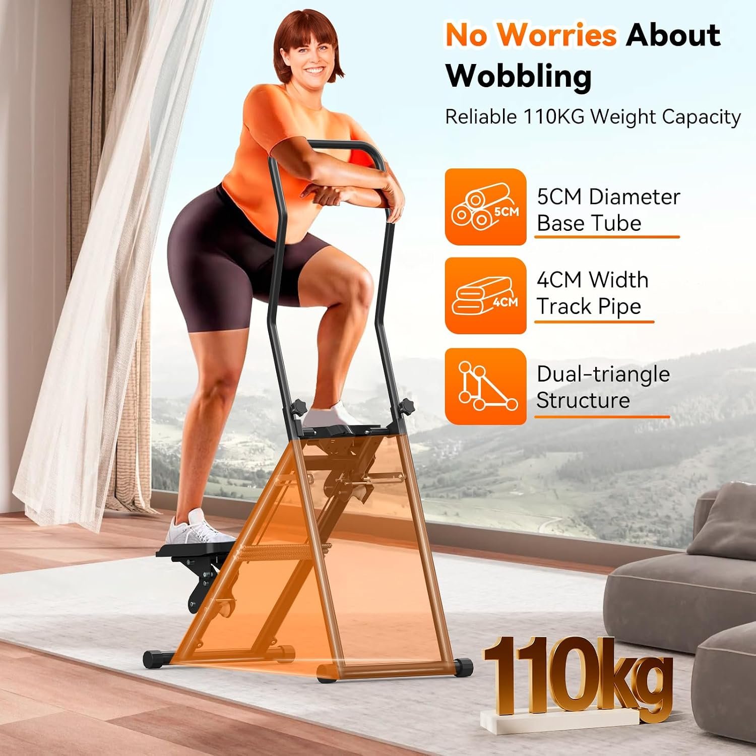 Stair Stepper for Home,Stair Climber Foldable,Large Pedal Vertical Climber Machine for Full-Body Workout,Steppers for Exercise at Home with 110KG Loading Capacity - Image 5