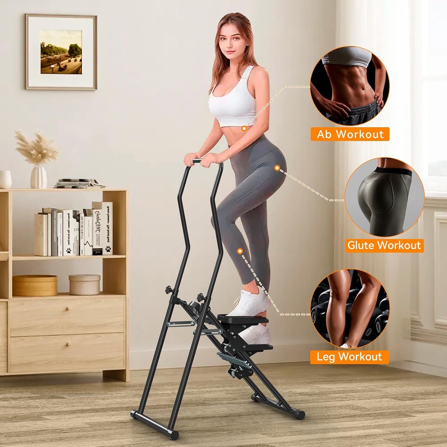Stair Stepper for Home,Stair Climber Foldable,Large Pedal Vertical Climber Machine for Full-Body Workout,Steppers for Exercise at Home with 110KG Loading Capacity - Image 2